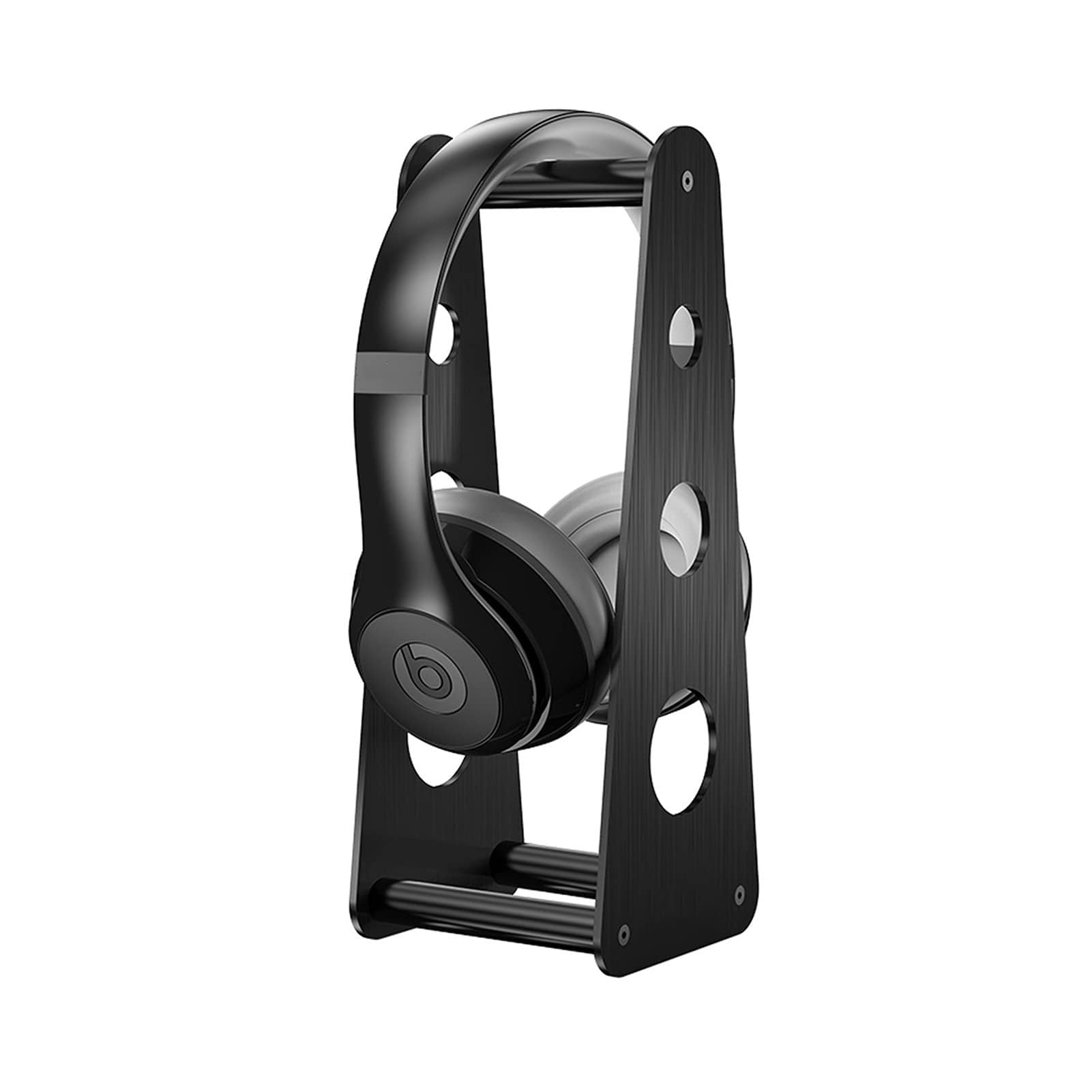 UVOO Aluminum Alloy Headphone Stand - Adjustable Gaming Headset Holder with Non-Slip Base, Desk Organizer for Gamers & Office Use (Black) - Perfect for PC Gaming Setup & Workspace Organization