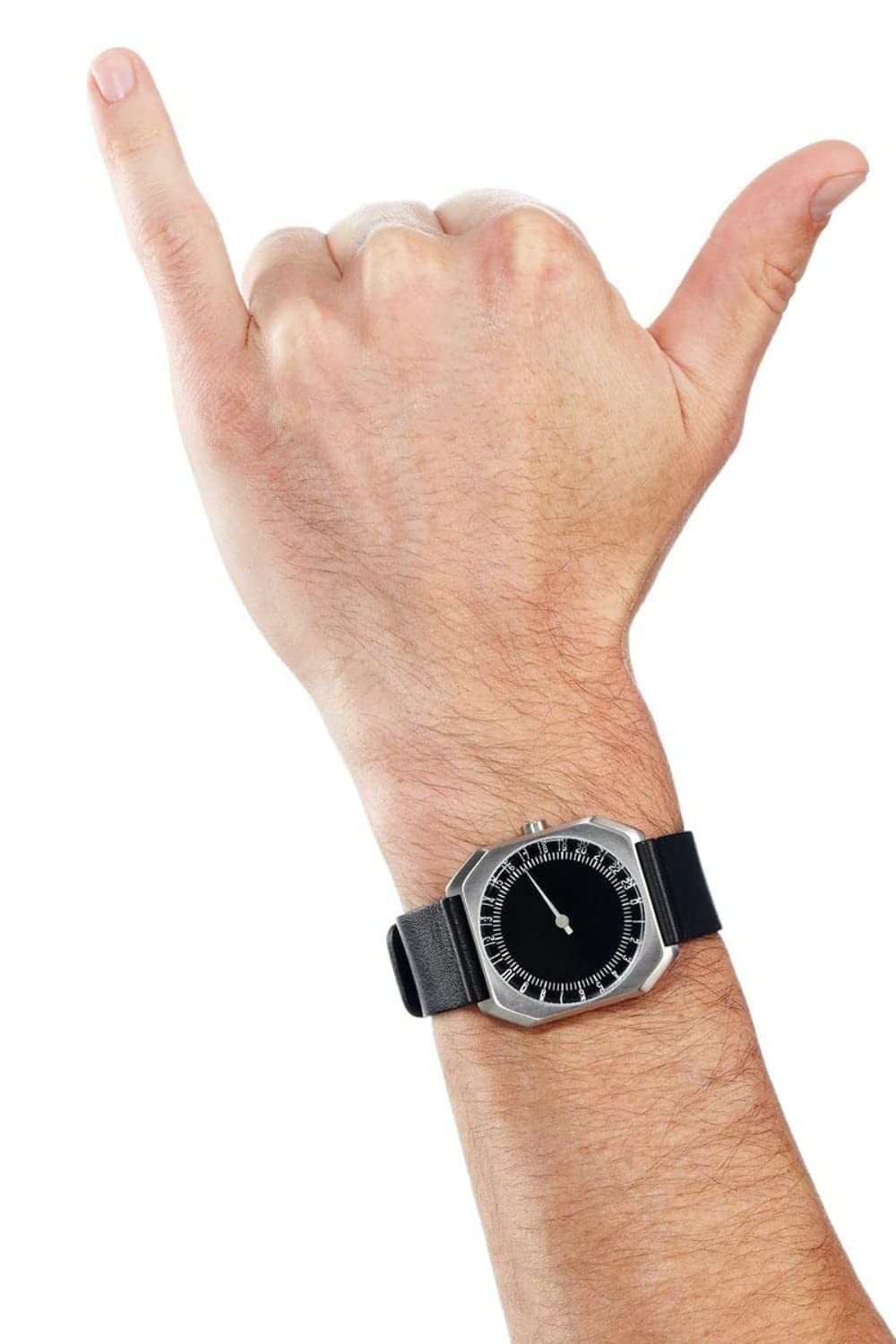 Jo 06 Unisex Black Leather Strap Quartz Watch with Silver Case & Black Dial - Stylish Analog Timepiece for Men & Women - Perfect for Business, Casual Wear & Everyday Use