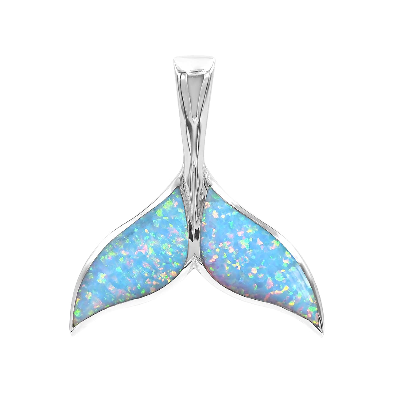 Starborn Gemstone Whale Tail Pendant in Sterling Silver - Elegant Handmade Jewelry for Women, Perfect Gift for Birthdays & Anniversaries - Ideal for Beach Parties, Boho Fashion & Spiritual Healing