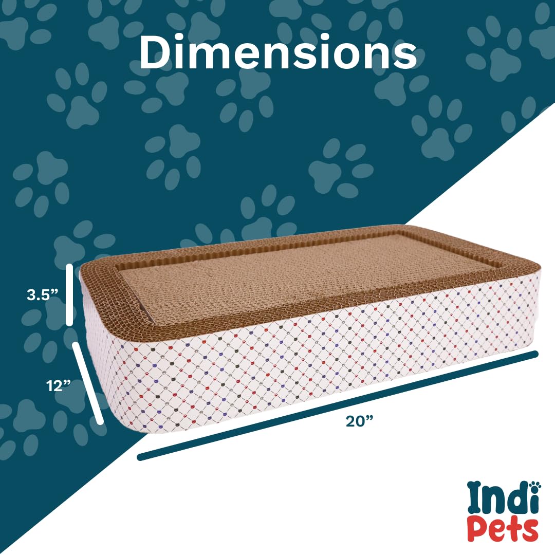 Premium Cat Scratching Bed with Built-in Scratcher - 2-in-1 Comfortable Open Cat Bed & Scratching Post for Indoor Cats - Perfect for Lounging, Napping & Claw Maintenance