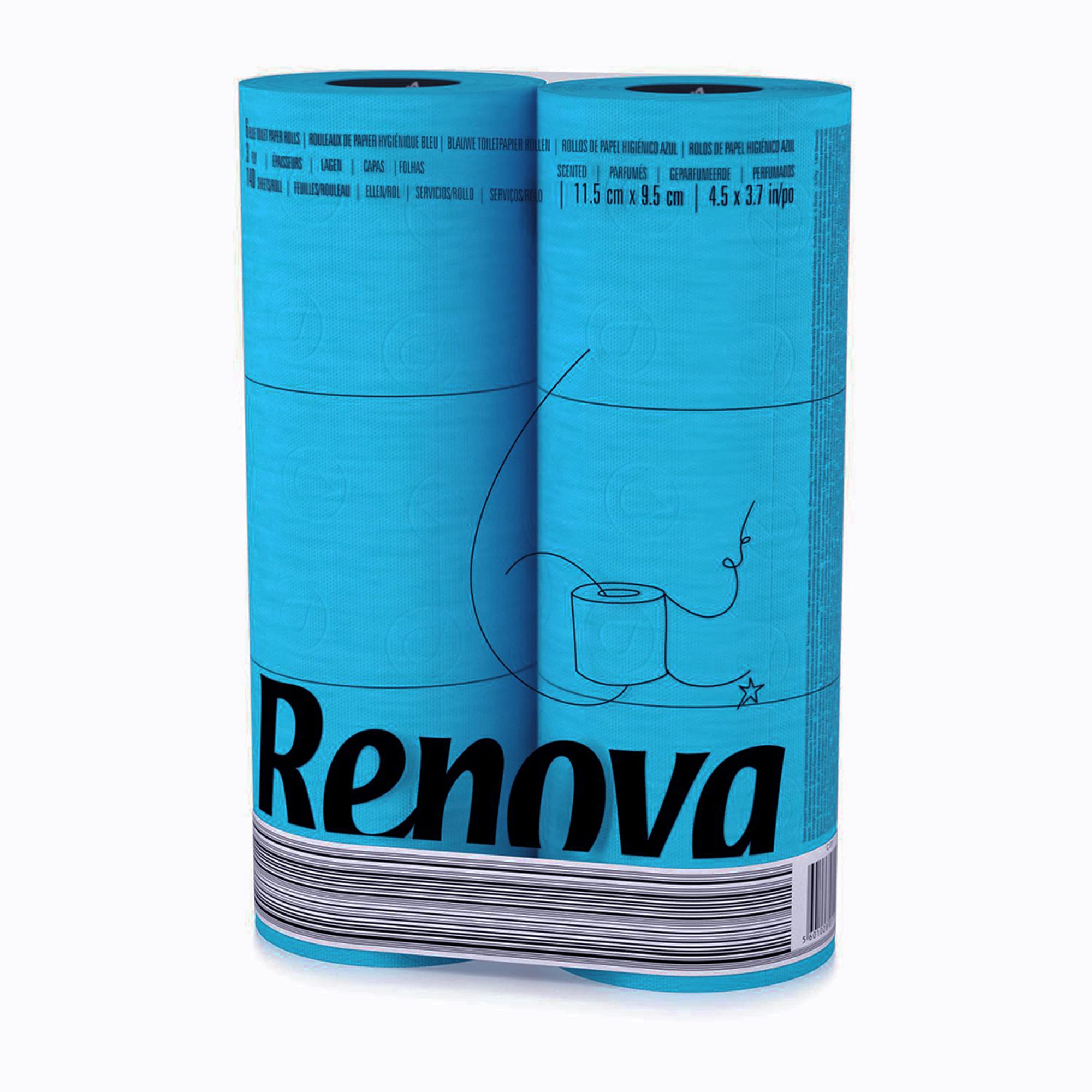 Premium Blue Toilet Paper Rolls - 6 Pack, Soft & Strong Bathroom Tissue for Home & Office Use - Ideal for Everyday Comfort and Guest Bathrooms