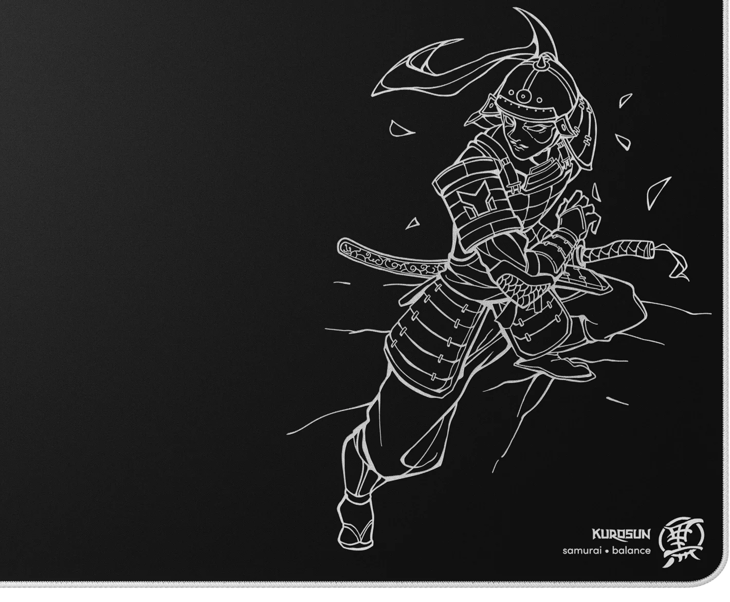 Kurosun Samurai Gaming Mousepad - Large Extended Non-Slip Rubber Base - Perfect for PC, Laptop, Office & Esports Gaming Setup