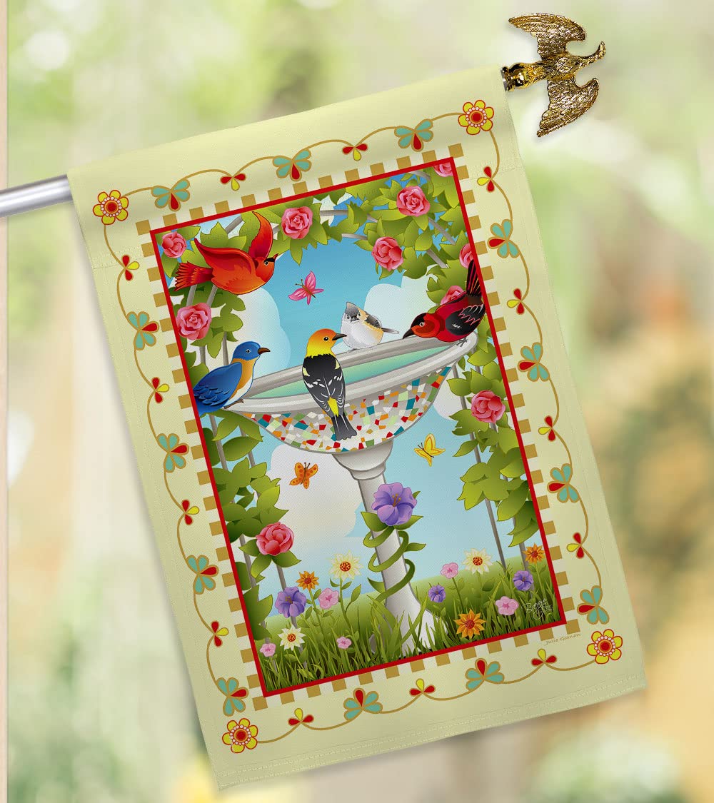 Birds Decorative House Flag Set 28x40 - Garden Decor for Outdoor & Patio