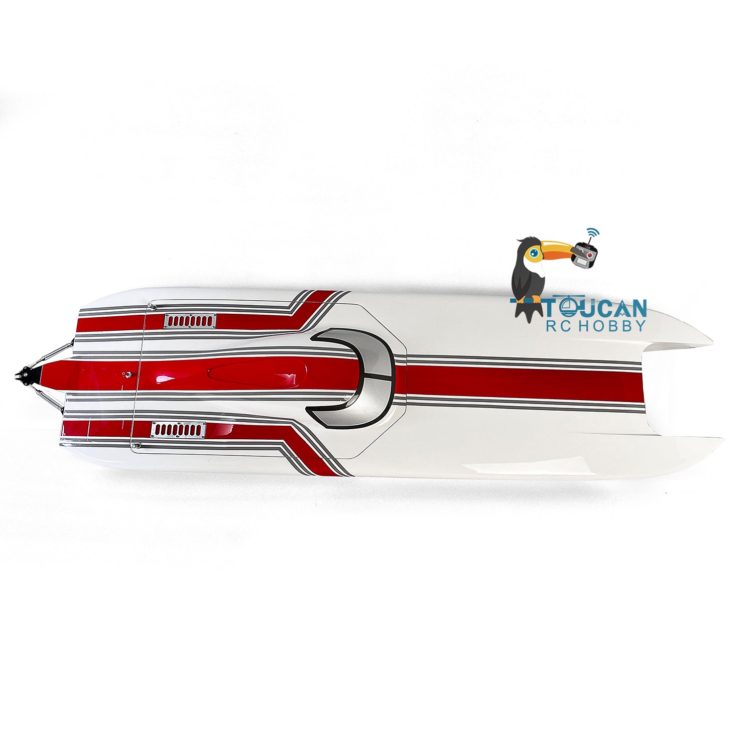 High-Speed E51 2.4GHz Fiber Glass RC Racing Boat - Dual Motor, Servo & ESC (Battery Not Included) - 1300mm x 360mm x 220mm, 100km/h DIY Model - Perfect for Competitive Racing, Lake Adventures & Hobby Enthusiasts
