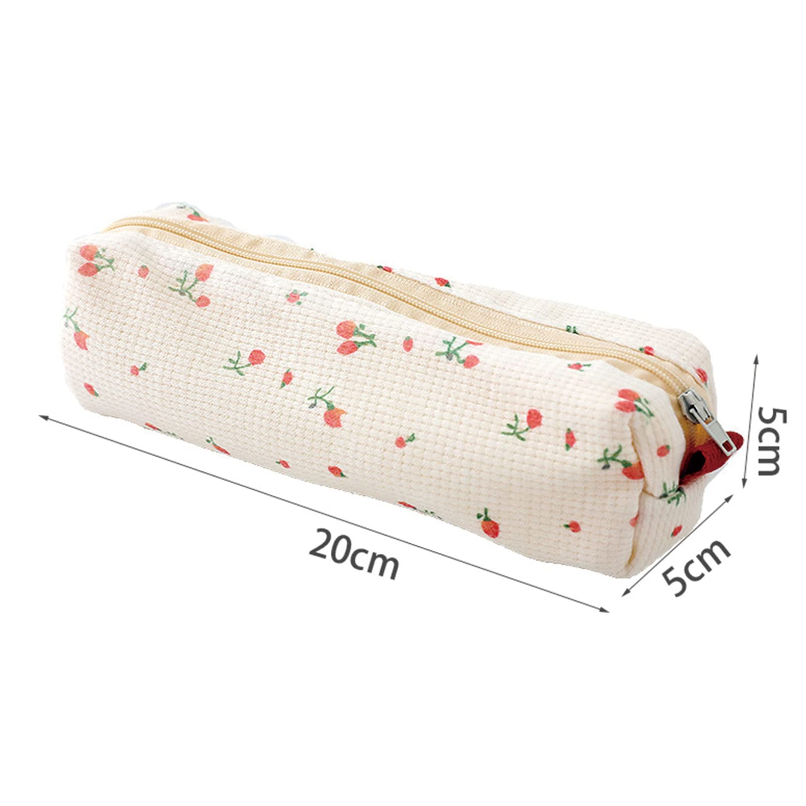 2 Pack Floral Pencil Cases for Women - Cute Soft Flower Design Pen Holder & Cosmetic Makeup Pouch (Perfect for School, Office & Travel Organization)
