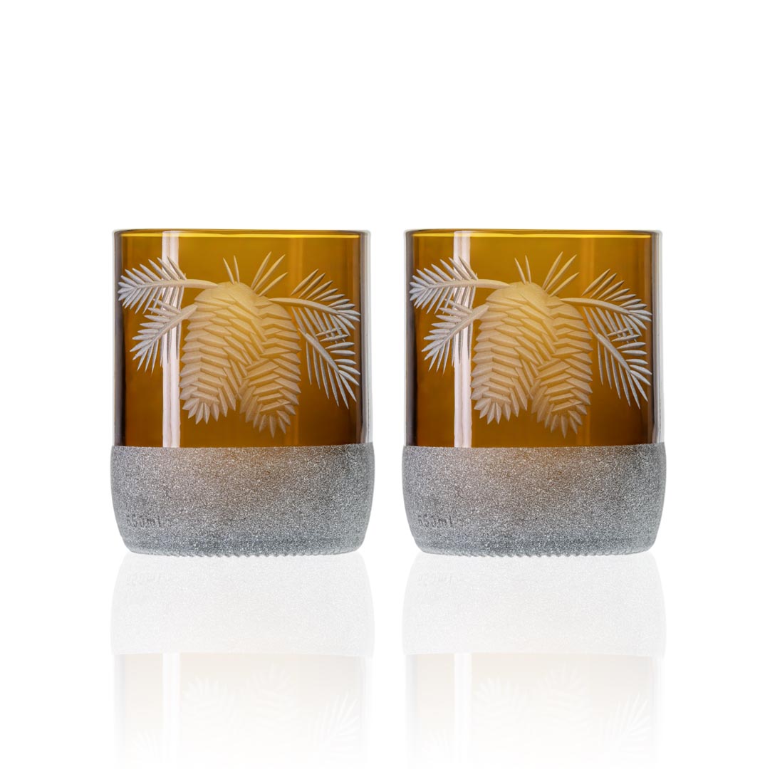 Twice Around Woodland Pine 8oz Mocha Tumbler - 4 Pack Insulated Coffee Cup Set for Camping, Office & Travel | Reusable Stainless Steel Travel Mug with Lid