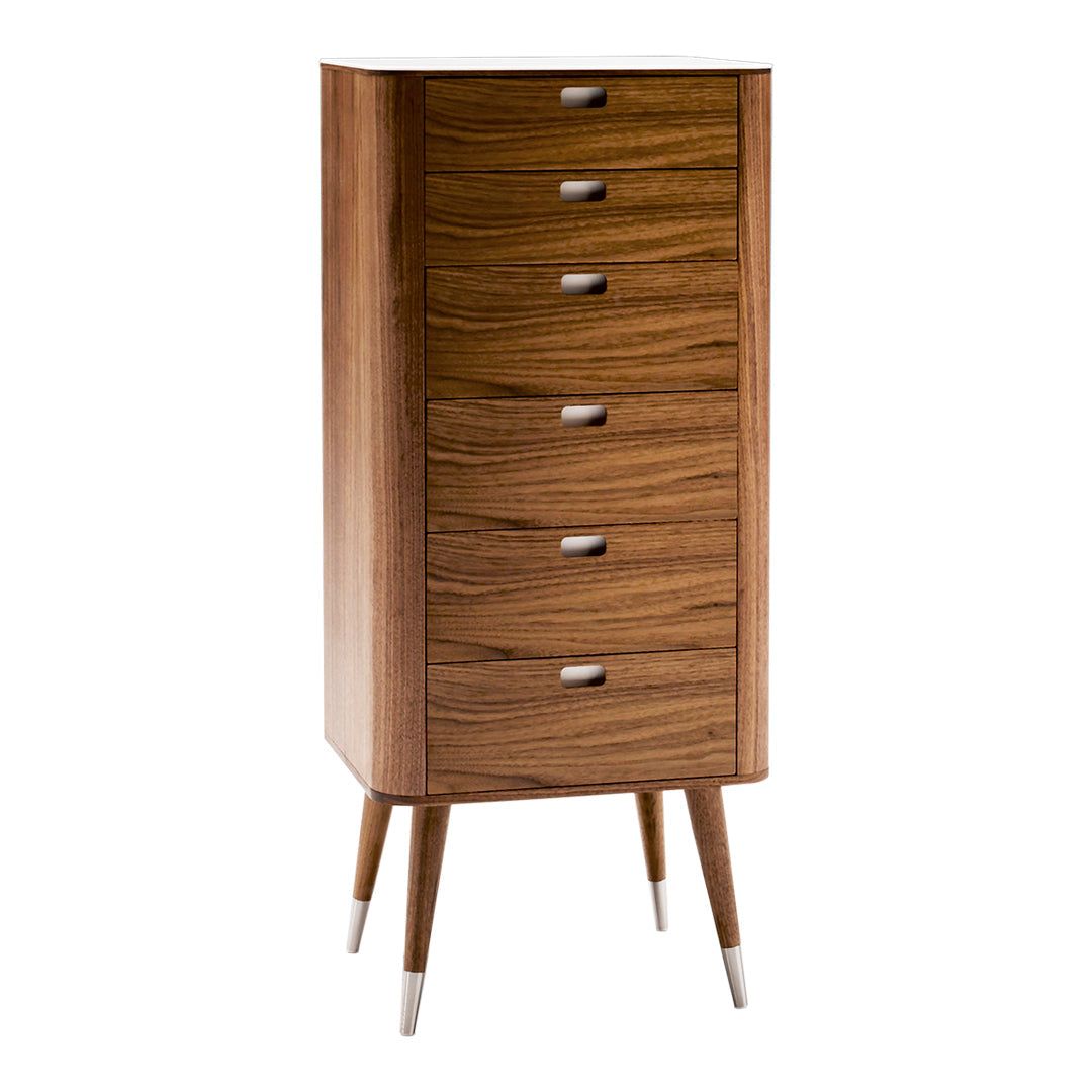AK2420 5-Drawer Chest of Drawers - Modern Wooden Dresser for Bedroom Storage - Perfect for Organizing Clothes, Accessories & Home Essentials