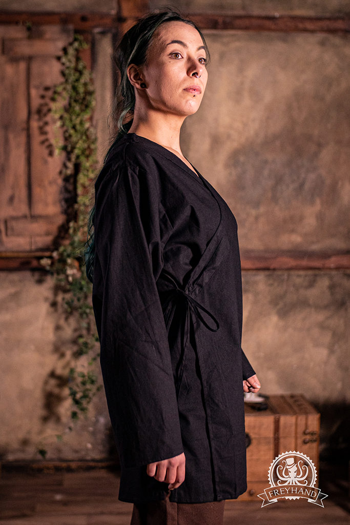 Premium Black Jimbei Shirt - Traditional Japanese Summer Kimono for Men - Perfect for Casual Wear, Loungewear, and Cultural Events