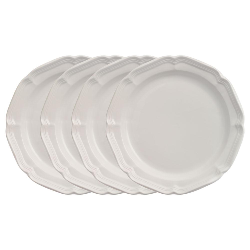 French Countryside® Set of 4 Porcelain Dinner Plates - Elegant Tableware for Fine Dining, Dinner Parties & Home Decor