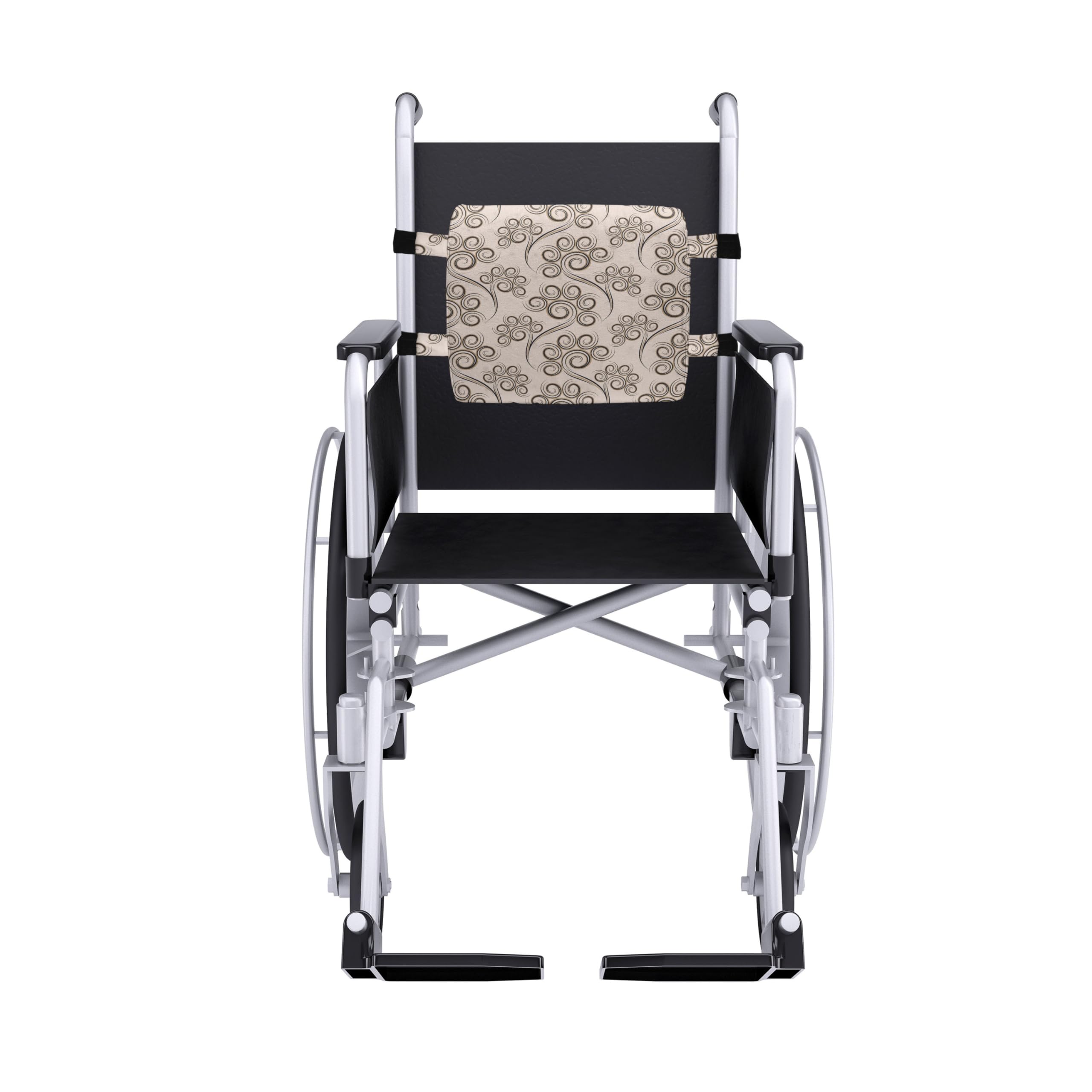 Ambesonne Abstract Lumbar Support Pillow - High Density Foam Cushion for Office Chair & Car Seat (14x13 Inches) | Retro Circular Design with Earthy Tones & Floral Pattern in Pale Eggshell Seal Brown | Perfect for Back Pain Relief at Work or Long Drives
