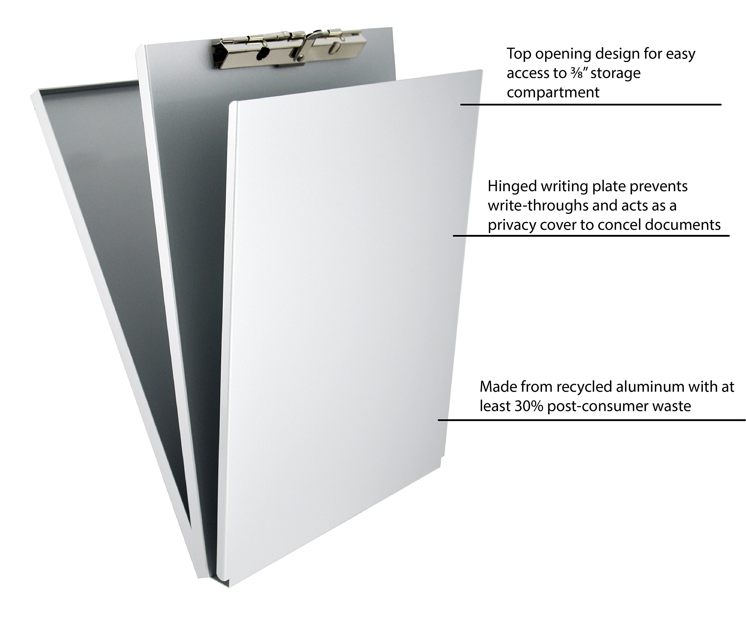 Saunders Recycled Aluminum A-Holder Form Holder – Letter Size Document Organizer with Hinged Writing Plate | Durable Office Supplies for Desk Organization & Paper Management | Perfect for Offices, Schools & Home Workspaces