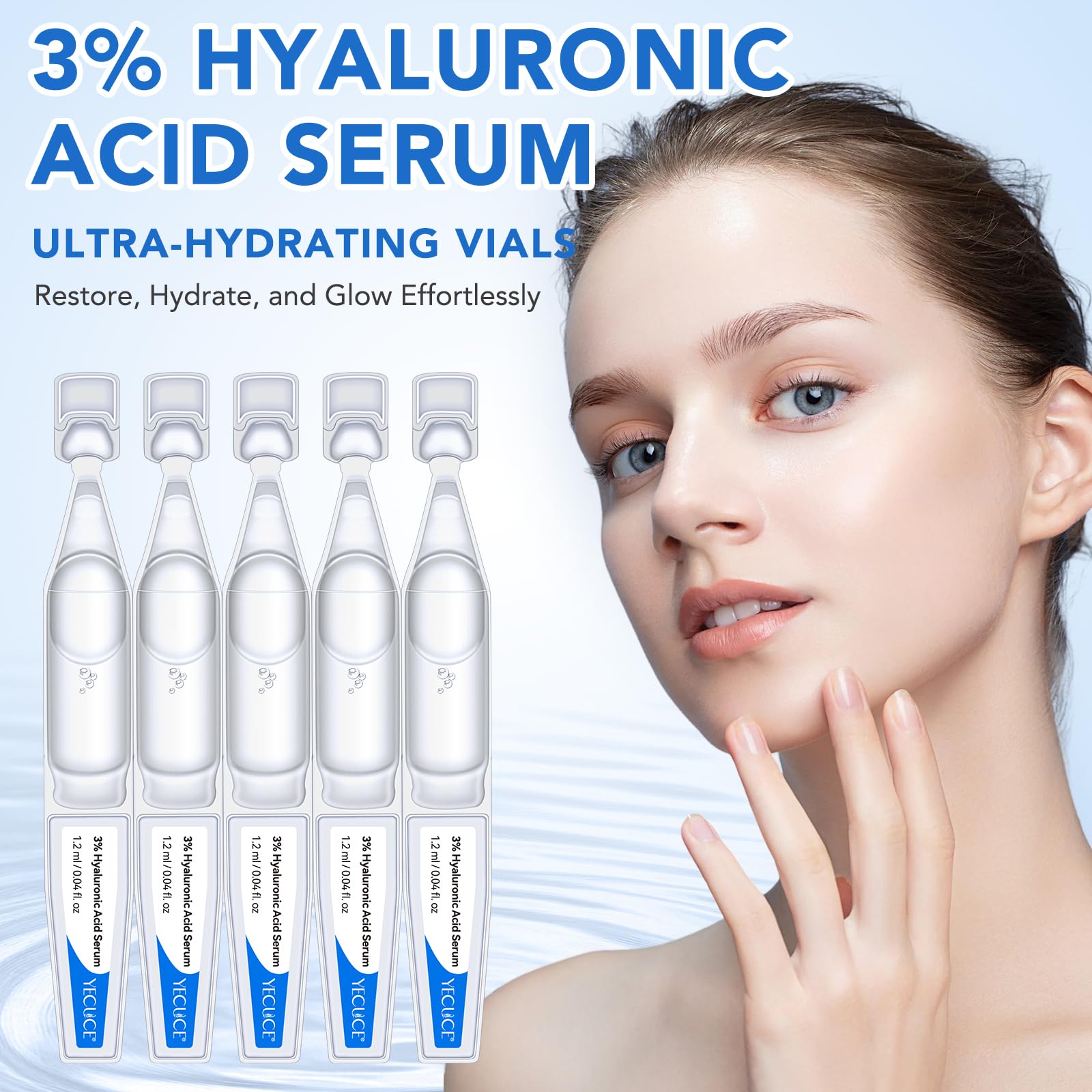 Wake Nature Perfection Hyaluronic Acid Serum - Ultra Hydrating Anti-Aging Face Serum with Hyaluronic Acid for Deep Moisture & Skin Rejuvenation - Pre-Makeup Hydration for Dry, Oily & Sensitive Skin - Perfect for Daily Skincare Routine & Nighttime Hydration