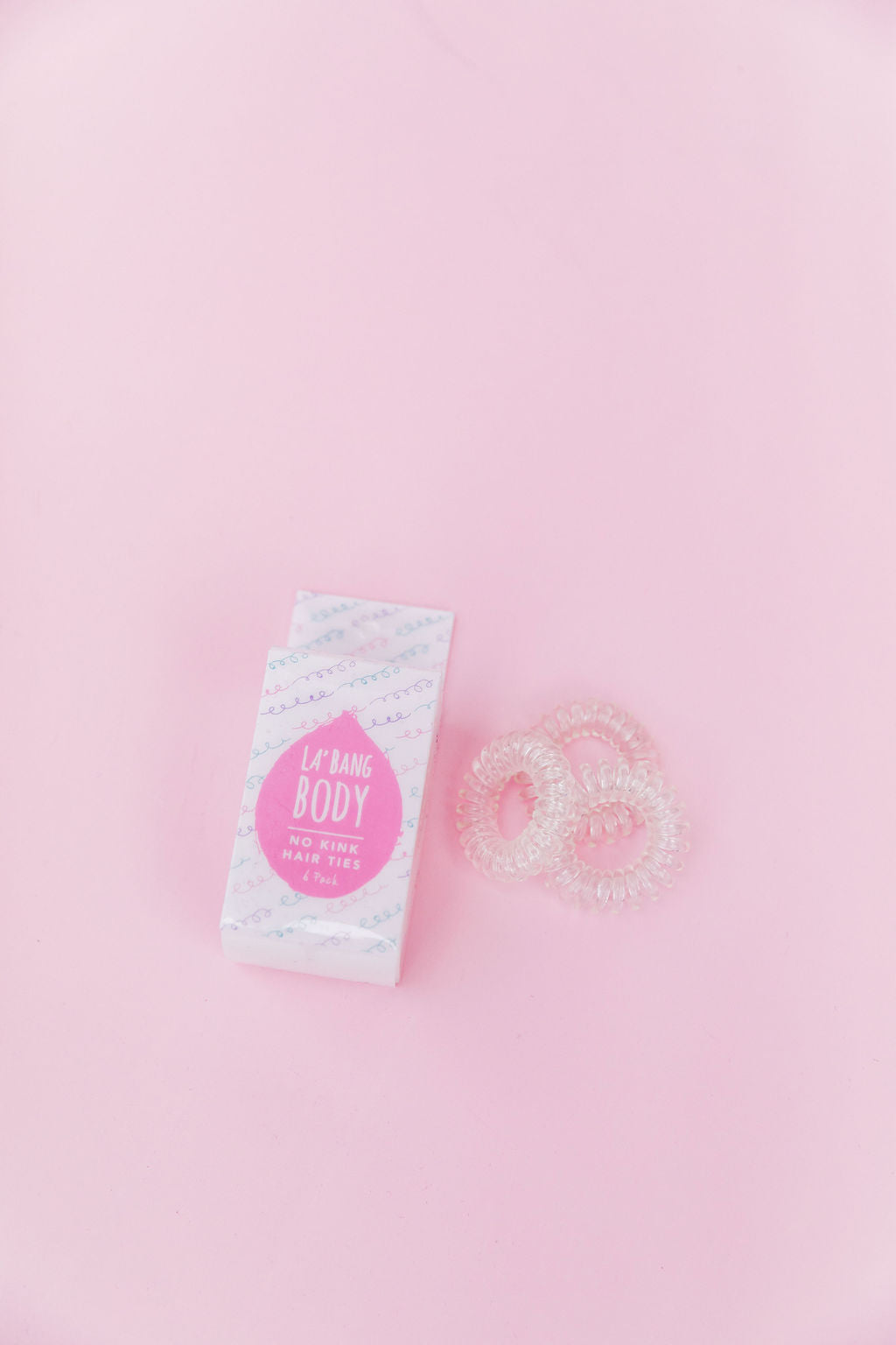 Labang Body No Kink Hair Ties - Soft Elastic Hair Bands for Women & Girls (White) - Perfect for Workouts, Yoga, and Everyday Styling