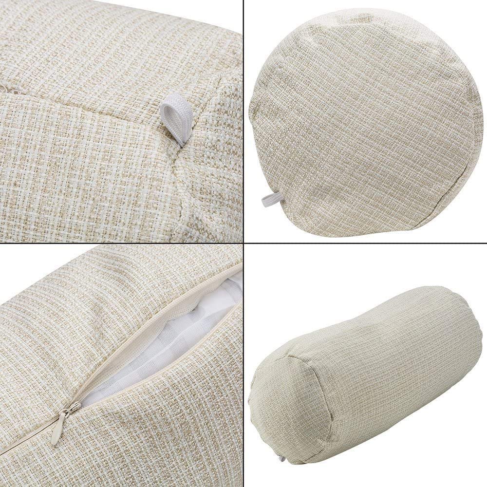 **Adjustable Wedge Triangle Pillow for Back Support - Orthopedic Sofa, Bed & Office Chair Cushion - Ivory Throw Pillow for Pain Relief & Comfort (Home, Travel, Work)**