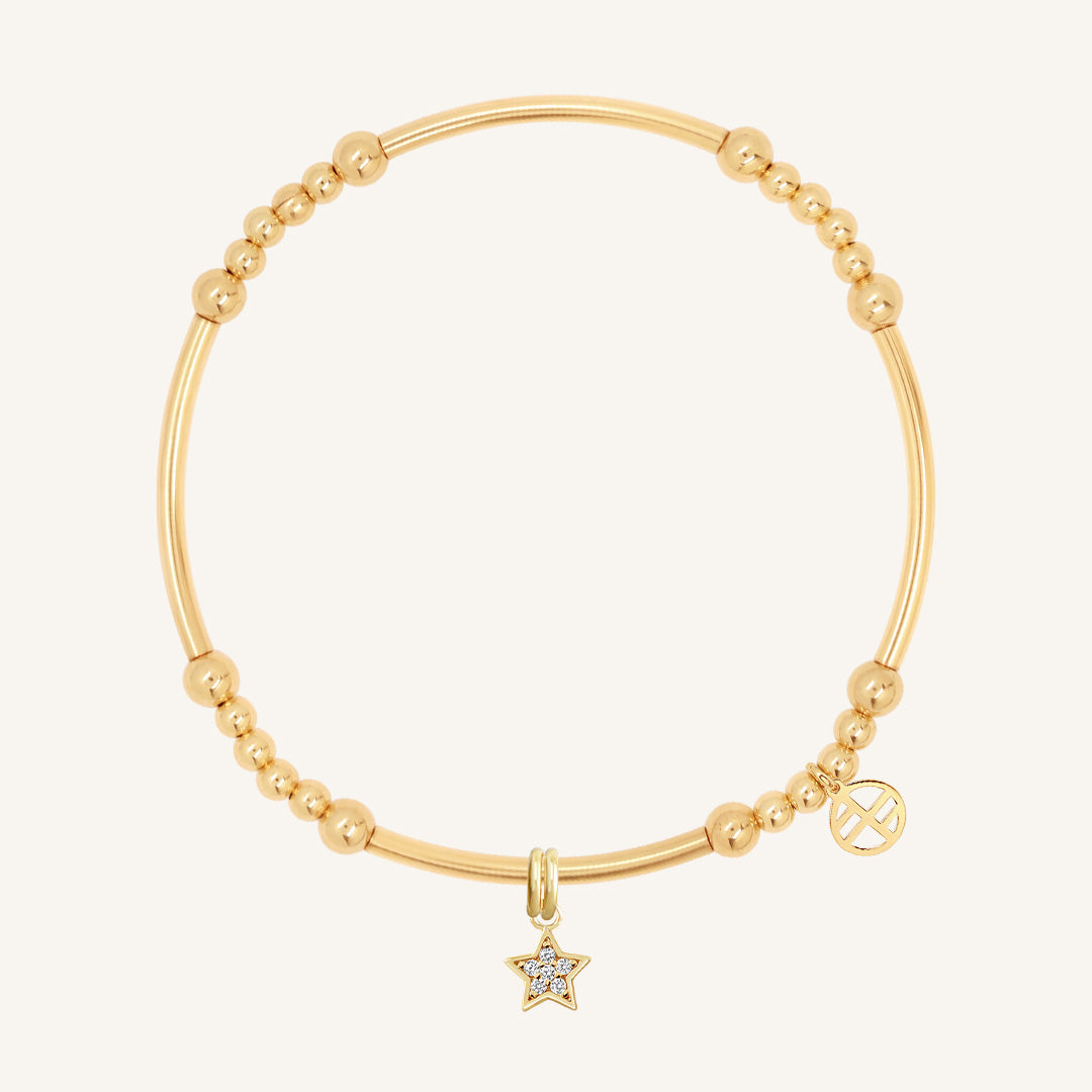 Lucky Star Charm Bracelet for Women - Elegant Adjustable Zodiac Jewelry Gift for Birthday, Anniversary & Everyday Wear - Perfect for Boho, Casual & Party Outfits