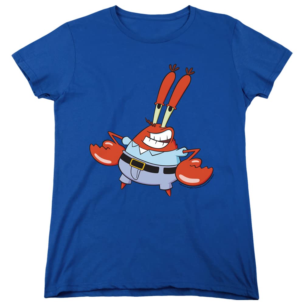 Spongebob Mr. Krabby Women's Graphic T-Shirt - Funny Cartoon Character Tee for Casual Wear, Cosplay & Gift Giving