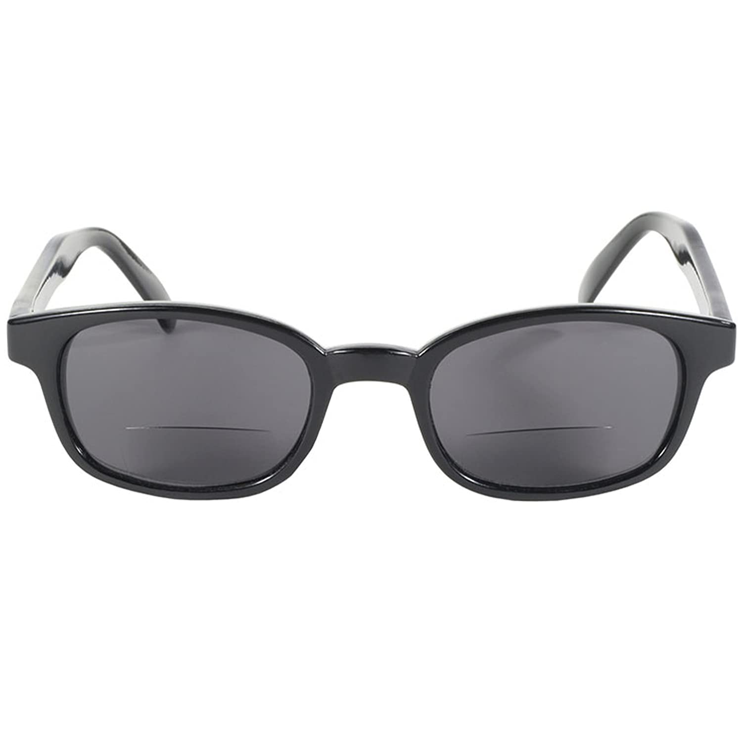Pacific Coast Sunglasses X-Kd Readerz Smoke Lens 2.00 Rectangular Sunglasses for Men & Women - Black Frame, 55mm Lens Width, 60mm Temple Length - Perfect for Driving, Reading & Outdoor Activities