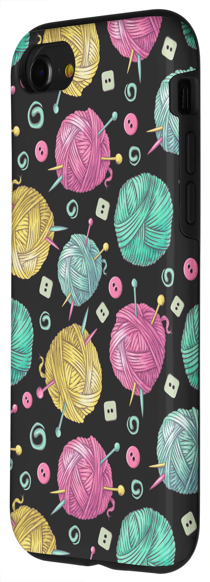iPhone SE (2020)/7/8 Knitting Yarn Pattern Phone Case - Durable & Stylish Cover for Everyday Use, Work, and Travel
