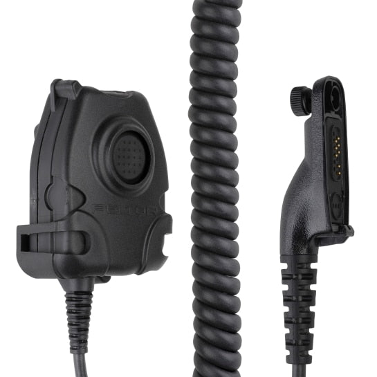 Motorola PMLN6095 In-Line PTT Adapter for Two-Way Radios - Push to Talk Communication Device for Security, Construction & Emergency Teams