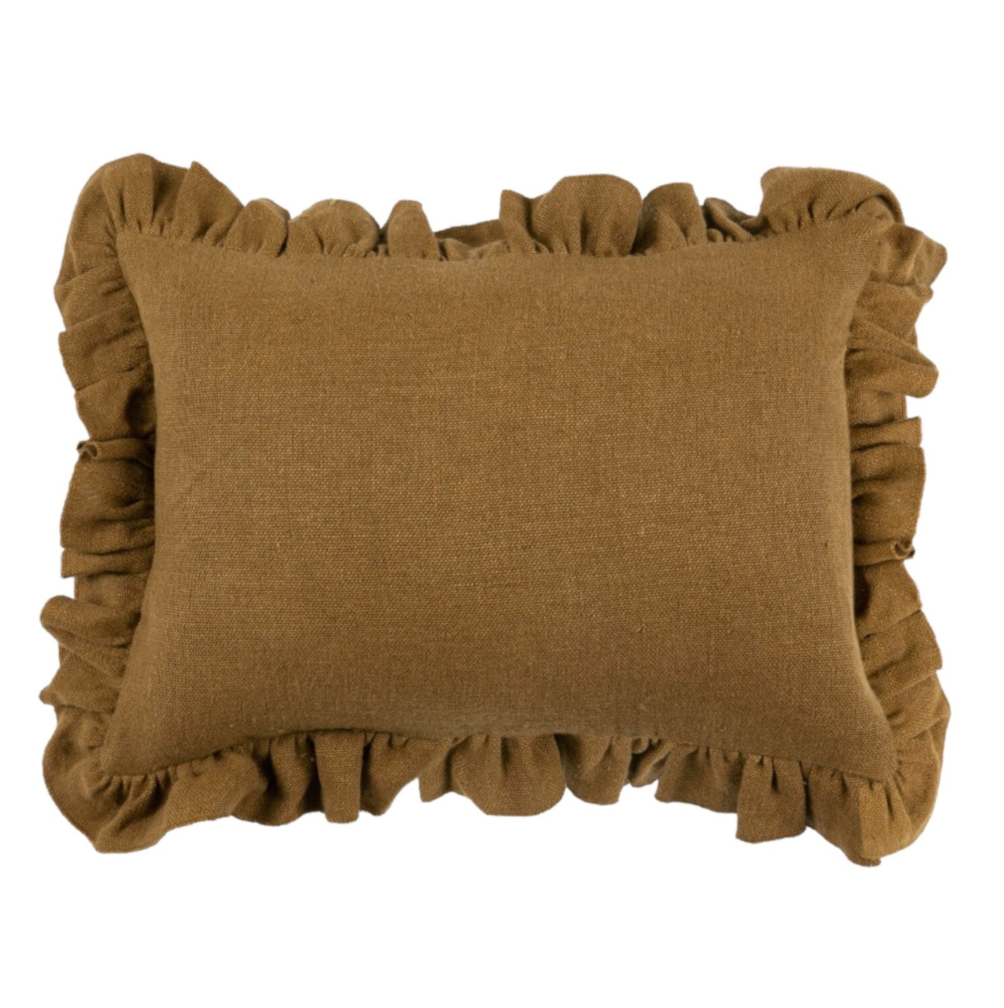 Anika Solid Linen Pillow Cover - Mustard Yellow Home Decor | Ready to Ship | Perfect for Living Room, Bedroom & Sofa Cushions