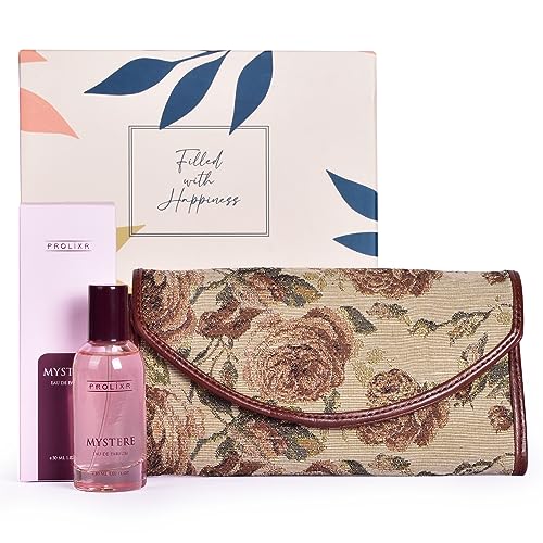 Gleevers Anniversary Gift Set for Women - 2-Piece Luxury Perfume (30ml) & Faux Leather Clutch | Birthday Present for Wife, Valentine's Day Gift for Girlfriend, Sister Gift Idea | Perfect for Date Nights, Special Occasions & Romantic Surprises