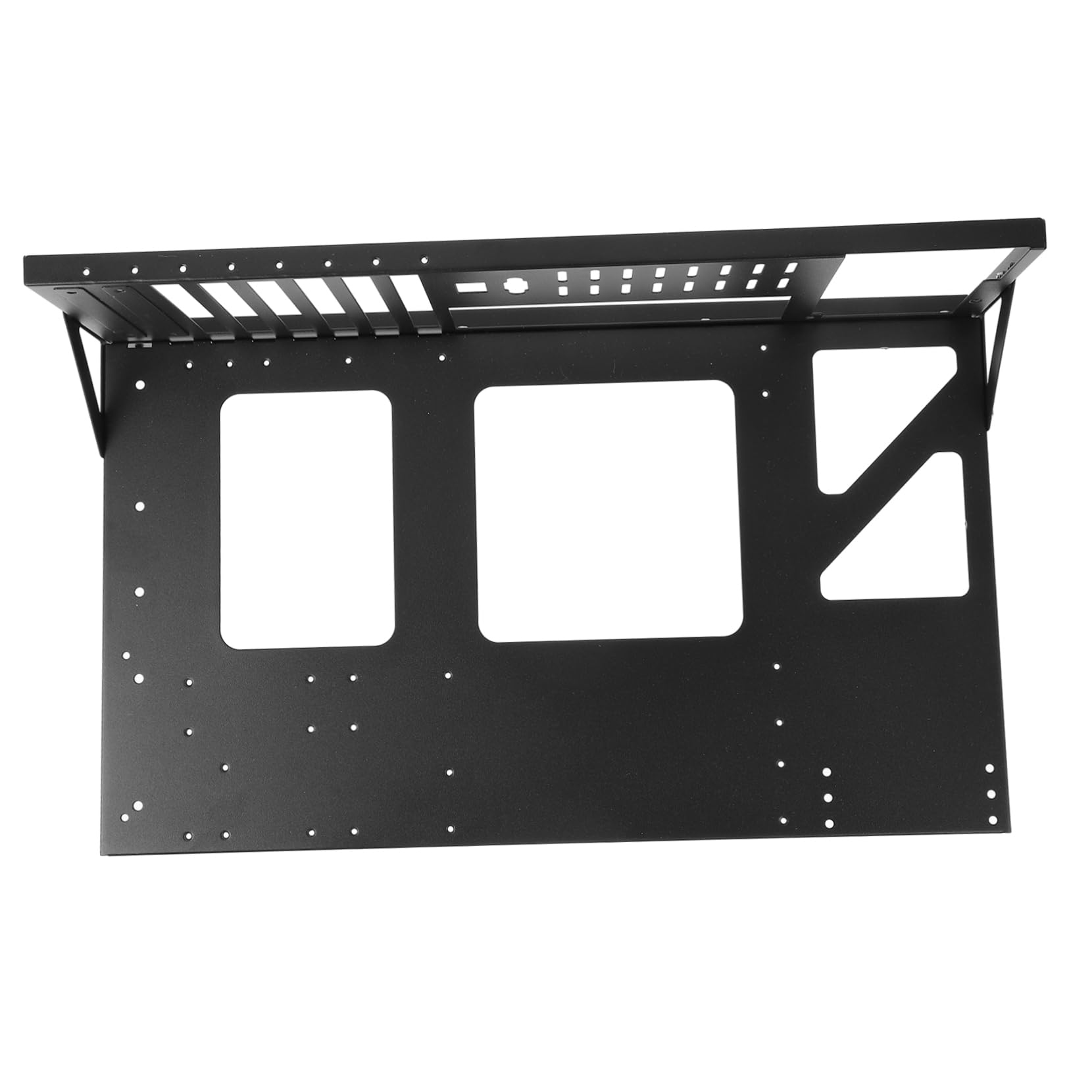 Jojofuny 2-Pack Motherboard Holder - Open Air Frame Case for Computer Motherboards - Durable Metal Motherboard Shelf Bracket - Perfect for PC Building, Repair & Testing Workstations