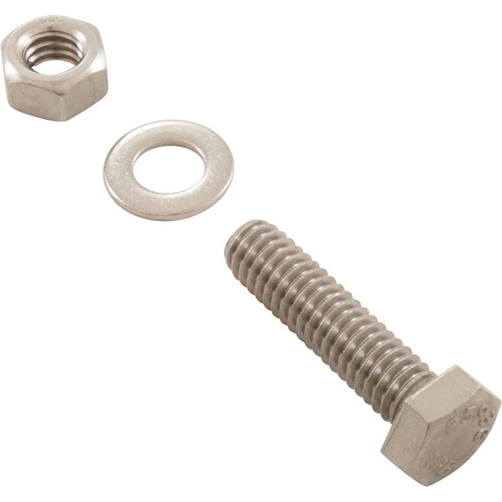Zodiac Pool Systems R0536900 Bolts with Washers and Nuts - Heavy Duty Stainless Steel Fasteners for Swimming Pool Maintenance & Repair | Secure Filter Pumps, Heaters & Pool Equipment
