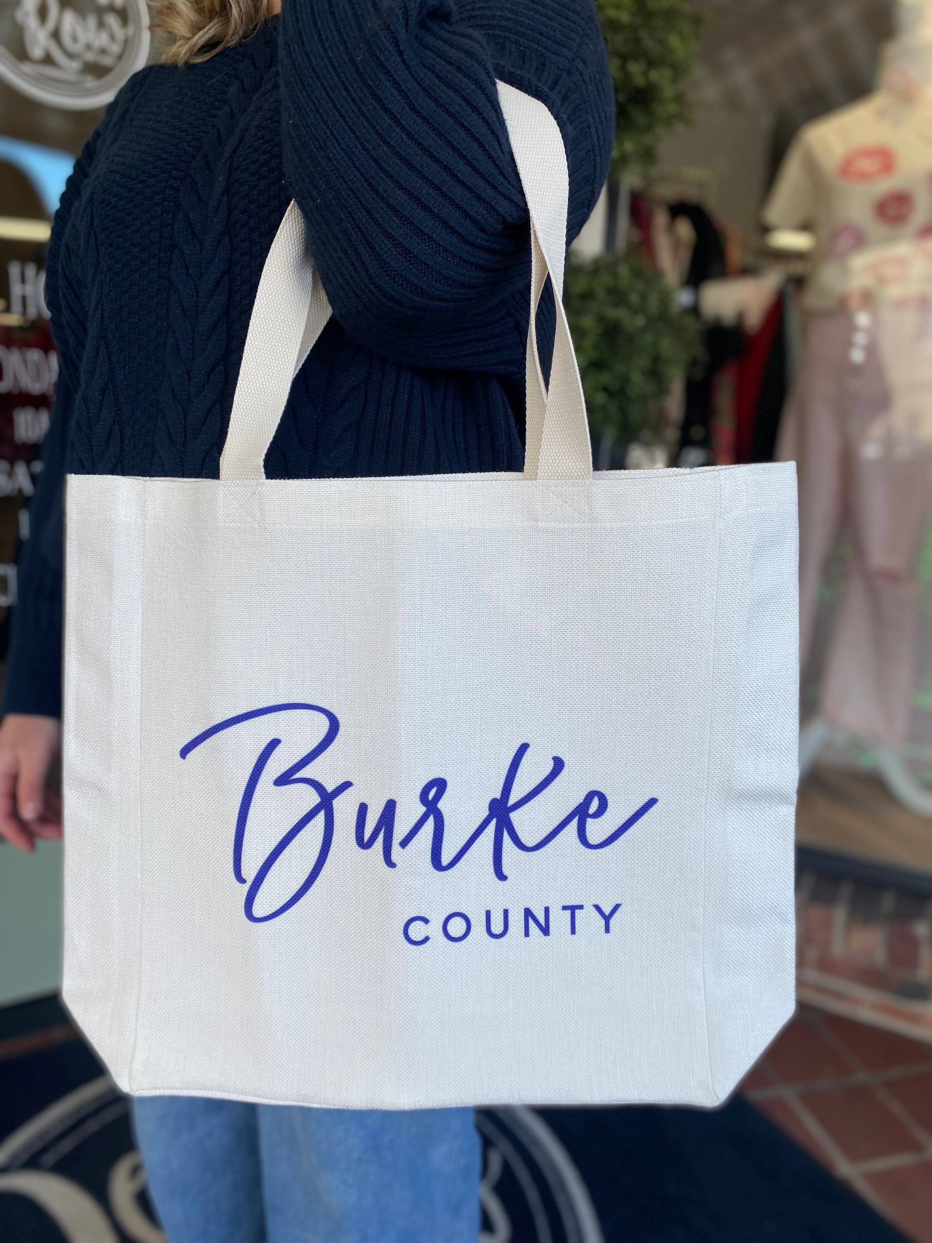 Stylish and Durable Burke County Tote Bag - Perfect for Shopping, Beach Trips, and Everyday Use