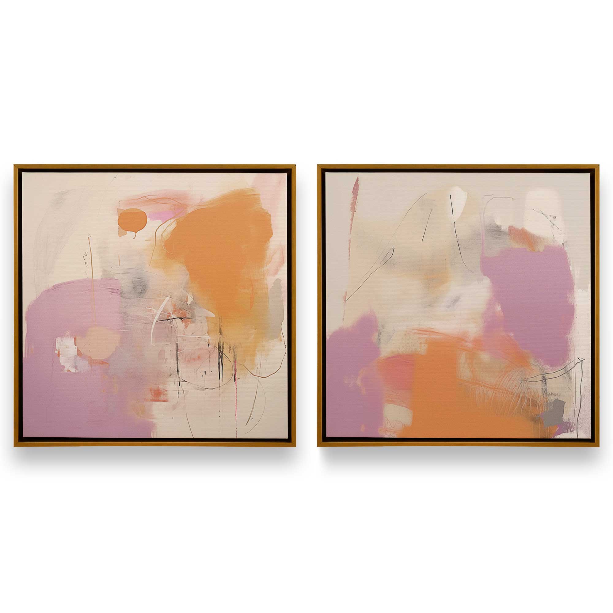 Premium Cotton Candy Delight Canvas Art Set of 2 - Sweet Home Decor for Bedroom, Living Room & Nursery Wall