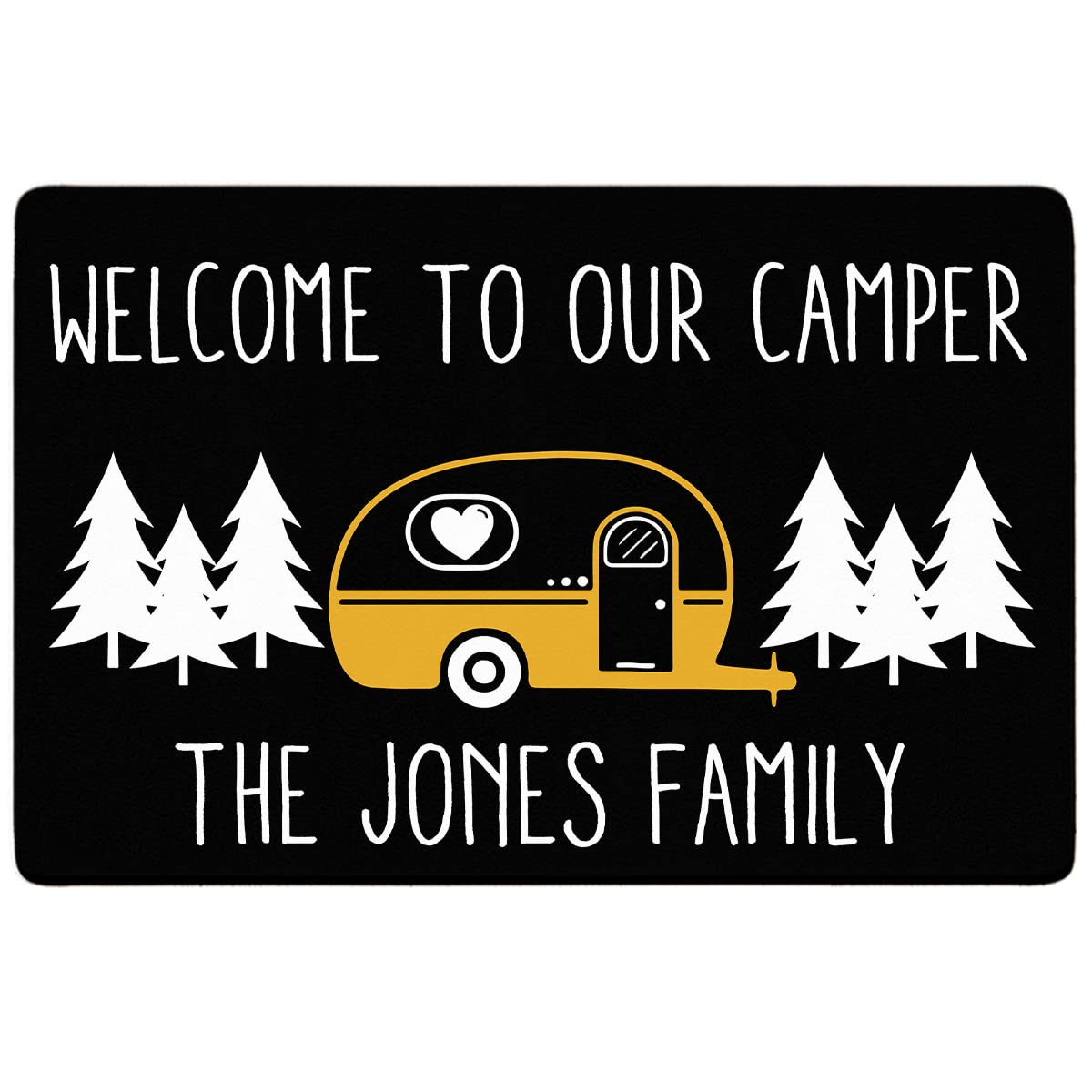 Custom RV Doormat - Personalized Camper Welcome Mat for Travel Trailers & Motorhomes - 16x24 Inch - Perfect for Camping & Outdoor Decor