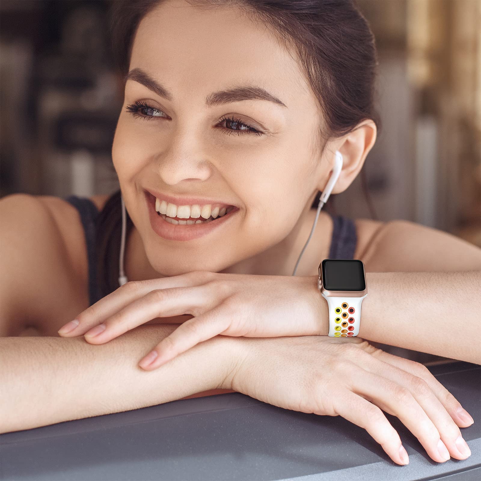 Lerobo Soft Silicone Sport Band Compatible with Apple Watch Series 10/9/8/7/6/5/4/3/2/1 & SE, 38mm 40mm 41mm 42mm - Durable Wristband for Women & Men - Perfect for Workouts, Running & Daily Wear