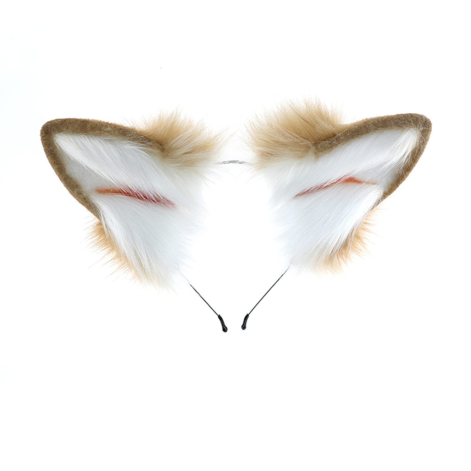 Faylay Women's Furry Dog Ear Headband - Cute Animal Ear Hair Accessories for Cosplay, Halloween, and Daily Fashion