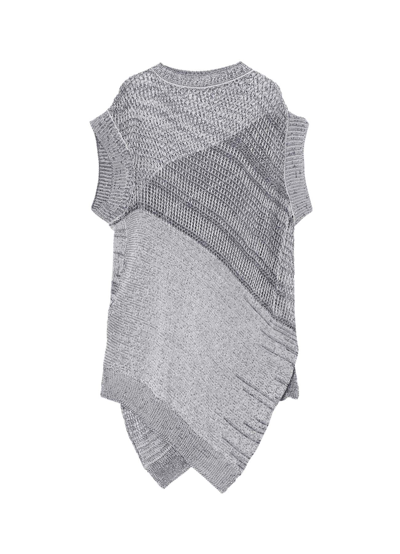 Code Yarn Mesh Long Knit Vest for Women - Lightweight Open Front Cardigan, Boho Chic Lace-Up Layering Piece - Perfect for Spring & Fall Outfits, Casual & Office Wear