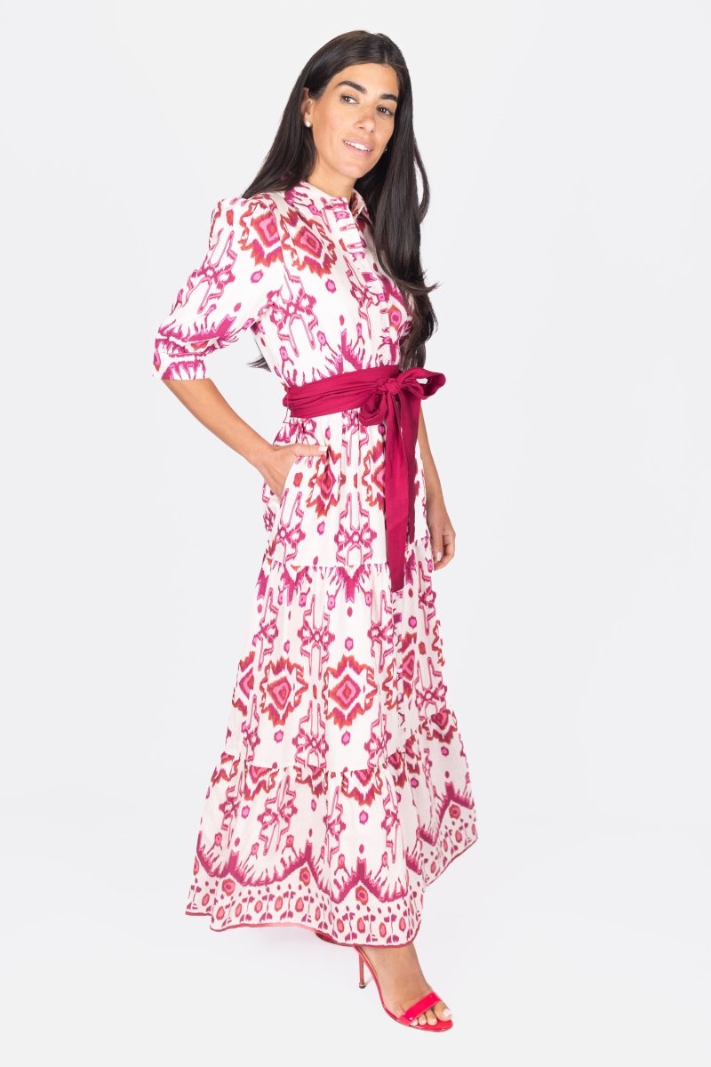 Marie Pink Dress - Women's Elegant Floral Summer Dress for Casual Outings, Dates & Parties | Lightweight & Comfortable