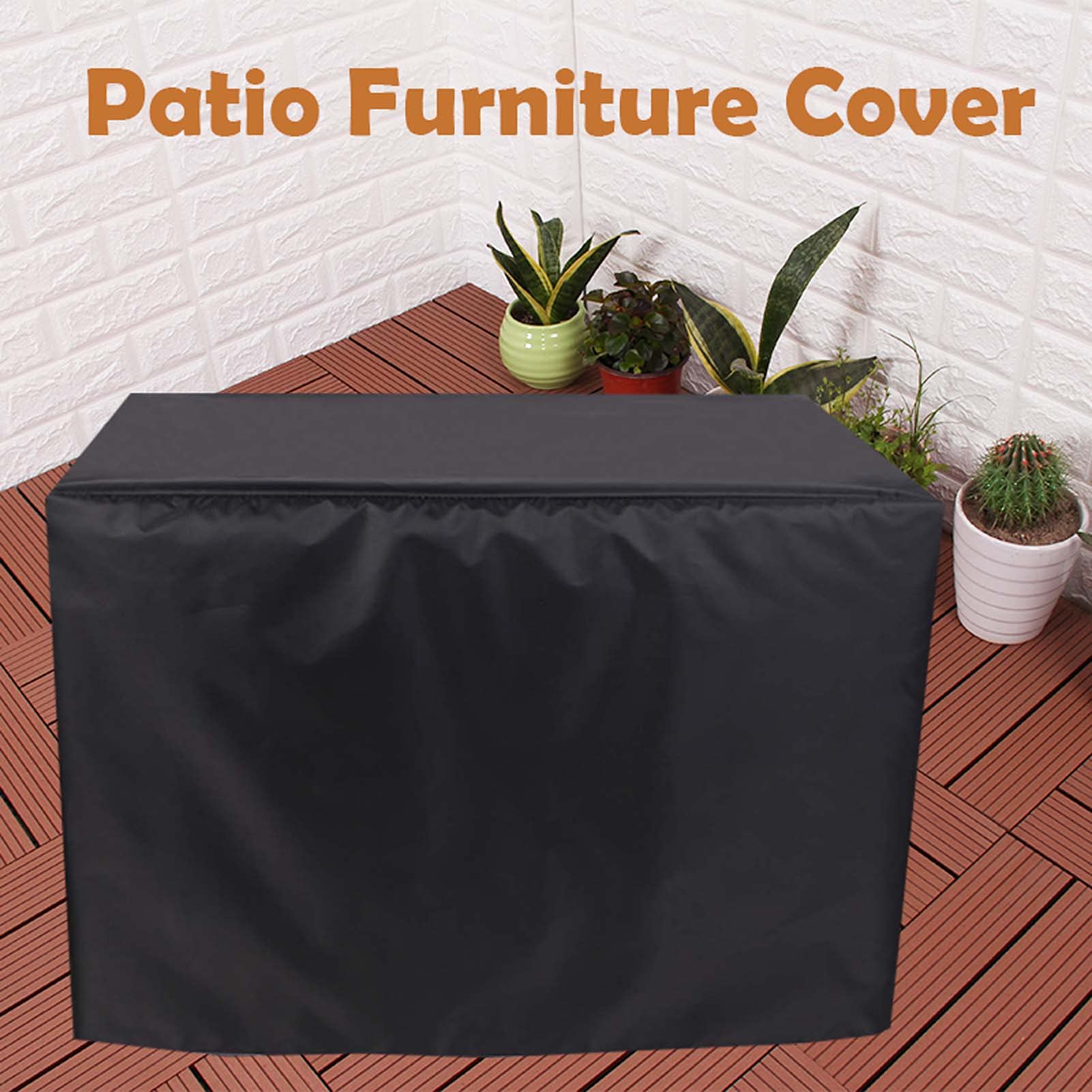 **420D Heavy Duty Waterproof Patio Furniture Cover 63”x63”x31” – Outdoor Table & Chair Set Protector, Weather-Resistant Rectangular Coffee Table Cover with Storage Bag – Perfect for Backyard, Garden, and Poolside Use**
