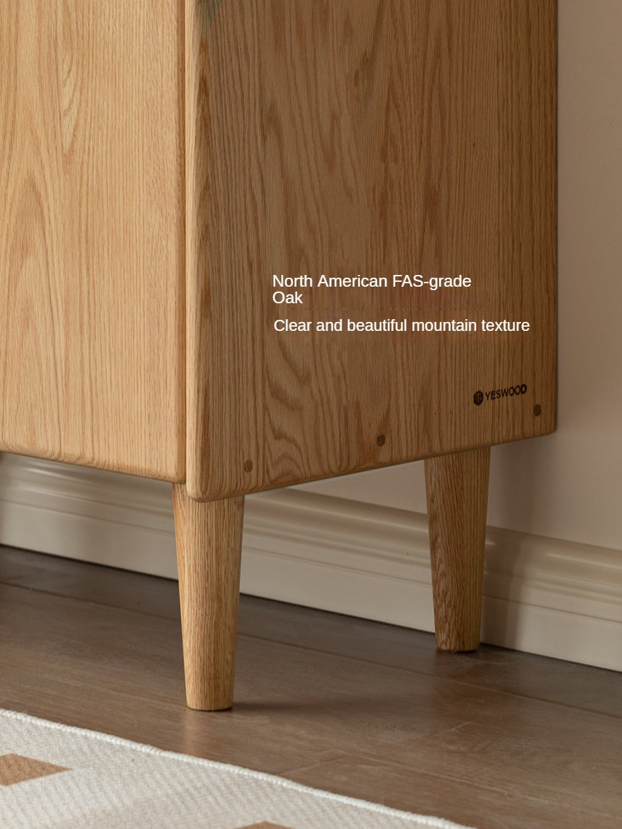 Solid Oak Wood Shoe Storage Cabinet - Organize Entryway & Closet - Perfect for Home, Apartment, and Office Organization