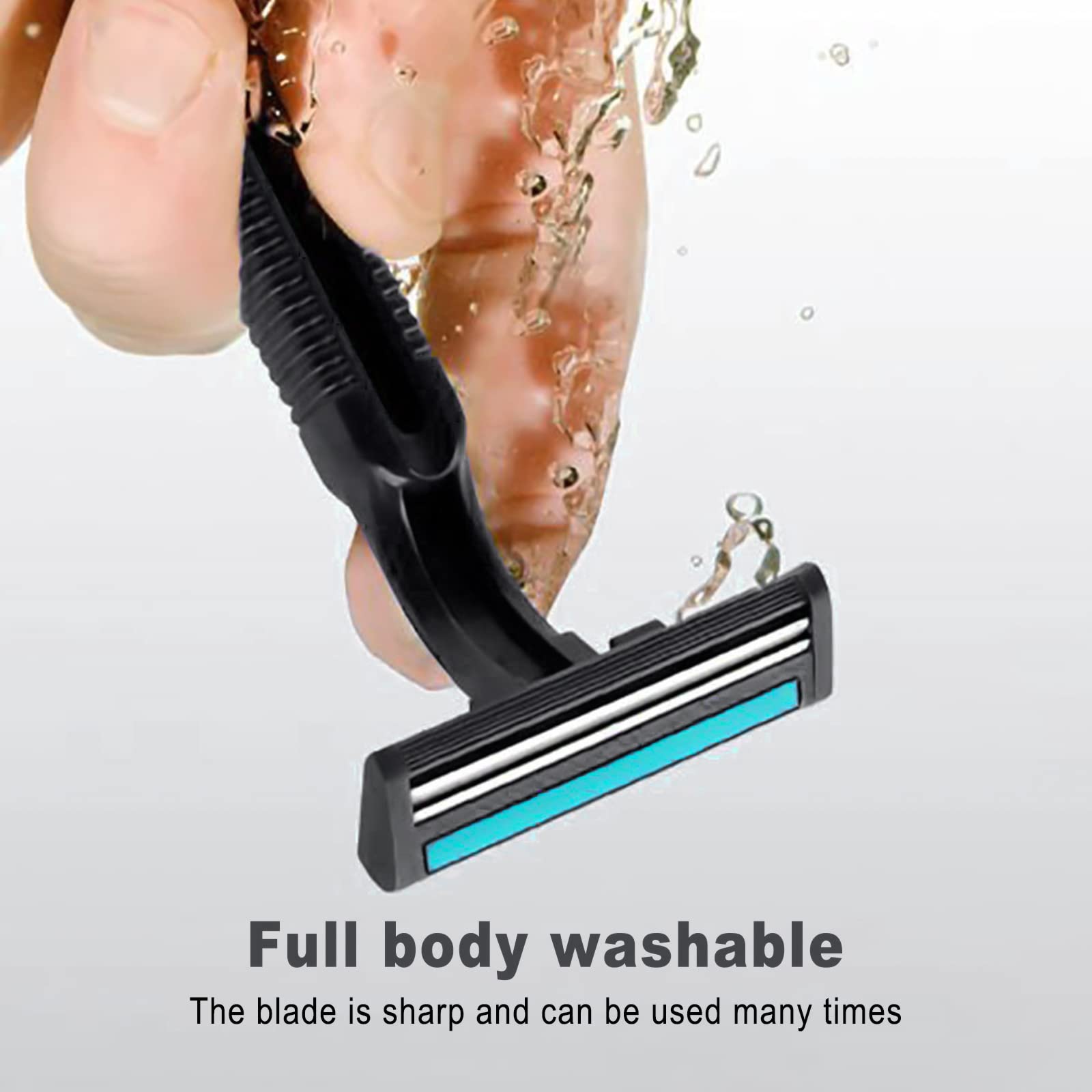 Bulk Disposable Razors with Knife Cap - 30 Pack Individually Wrapped Black Razors with Shaving Cream | Perfect for Hotels, Nursing Homes, Shelters & Charity Organizations | Travel, Grooming & Hygiene Essentials