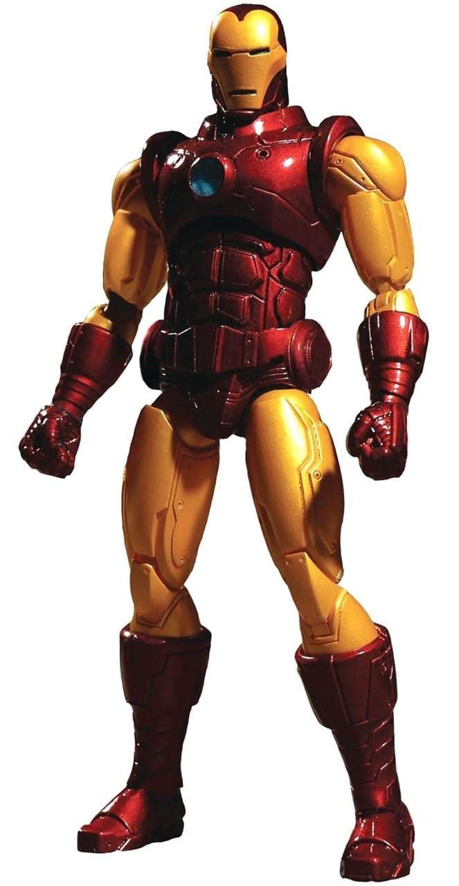 Mezco One:12 Collective Iron Man Action Figure - Highly Detailed Collectible Toy for Marvel Fans | Perfect for Display, Gifts, and Comic Conventions