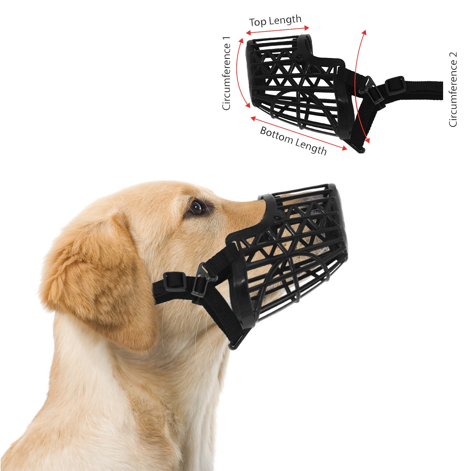 Downtown Pet Supply - Basket Dog Muzzle for Small Medium Large Dogs - Anti Biting Chewing Barking - Breathable Cage Muzzle for Grooming Training Housebreaking - Beige - Perfect for Walks Vet Visits and Behavioral Training