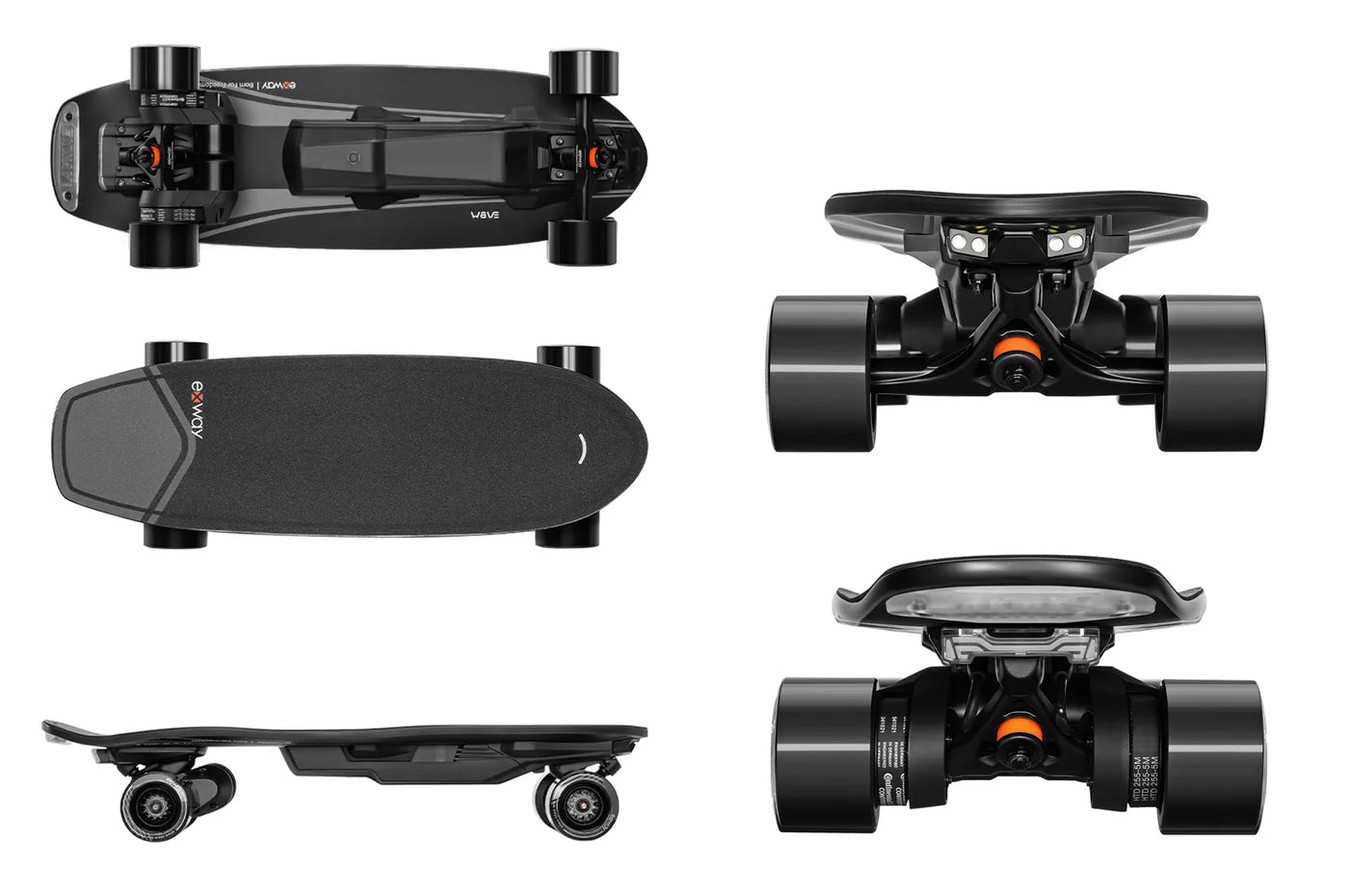 Exway Wave Riot Electric Skateboard - 23 MPH Top Speed, 12 Mile Range, 180Wh Belt Drive Motor - Perfect for Commuting & Urban Adventure