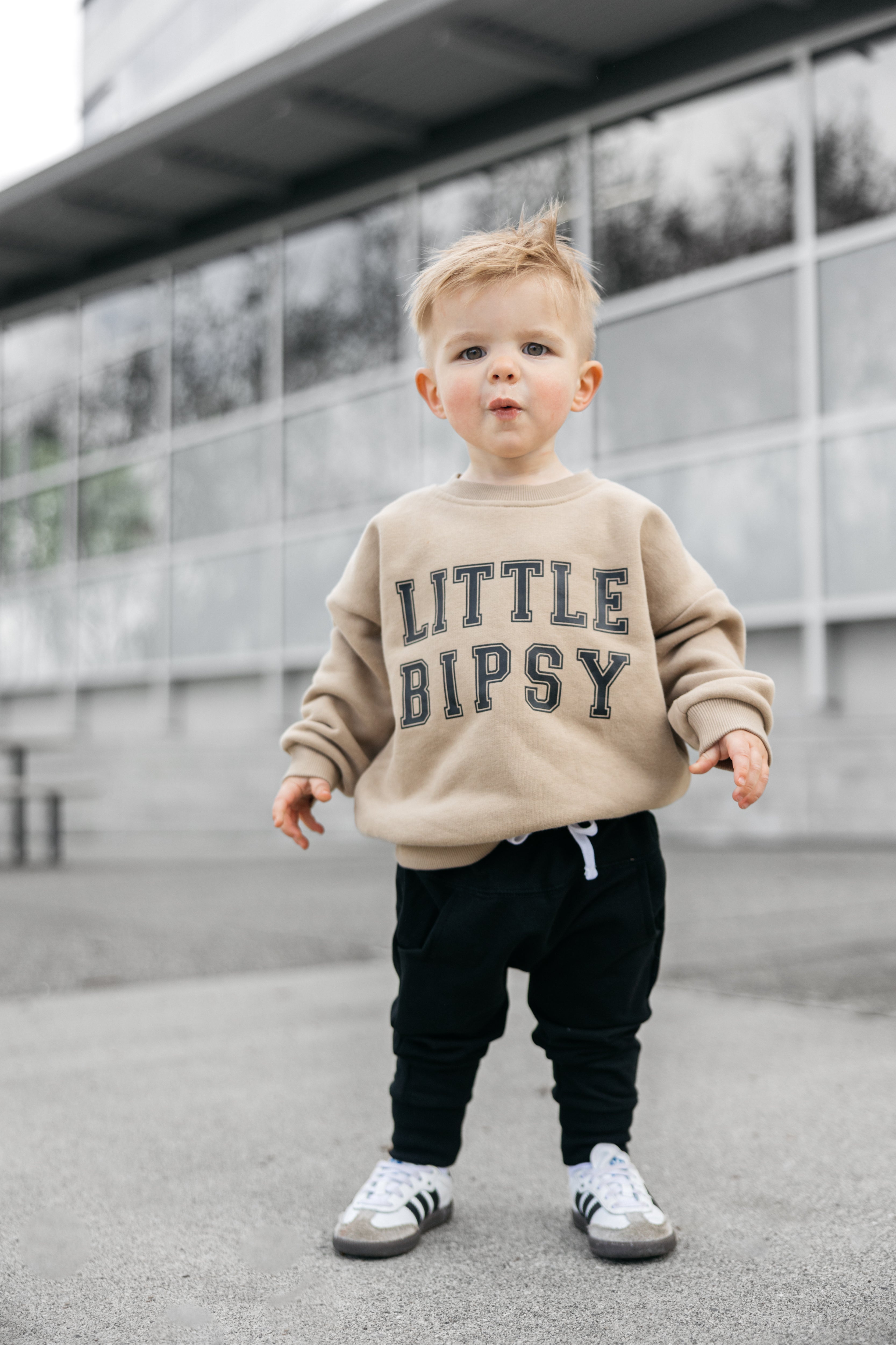 LB Collegiate Crewneck Sweatshirt for Men & Women | Soft Cotton Blend | Comfortable & Stylish | Tan | Perfect for Casual Wear, College Campuses & Everyday Outfits