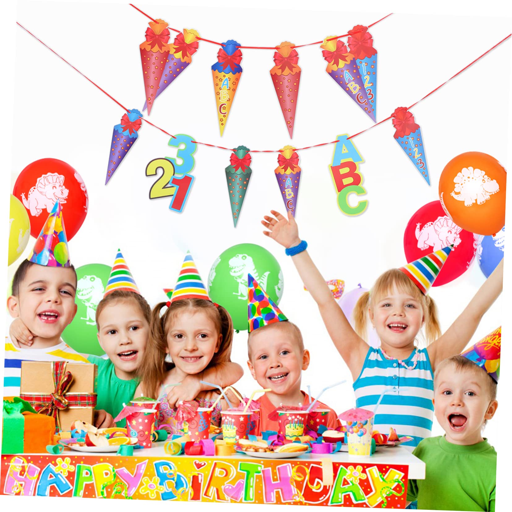VICASKY Back to School Supplies - First Day of School Decorations, Classroom Hanging Banner & Fun Festive Door Flags for Teachers - Perfect for Classroom Decor, School Parties & Welcome Events