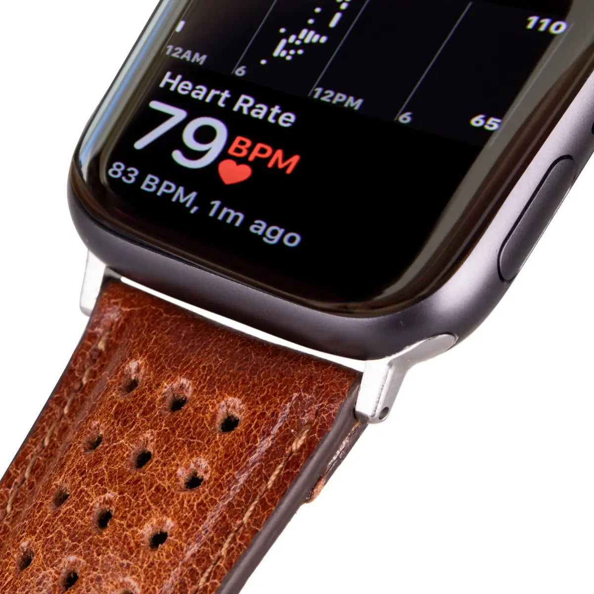 Premium Dark Brown Leather Rally Strap for Apple Watch - Durable & Stylish Replacement Band for Work, Gym & Everyday Wear