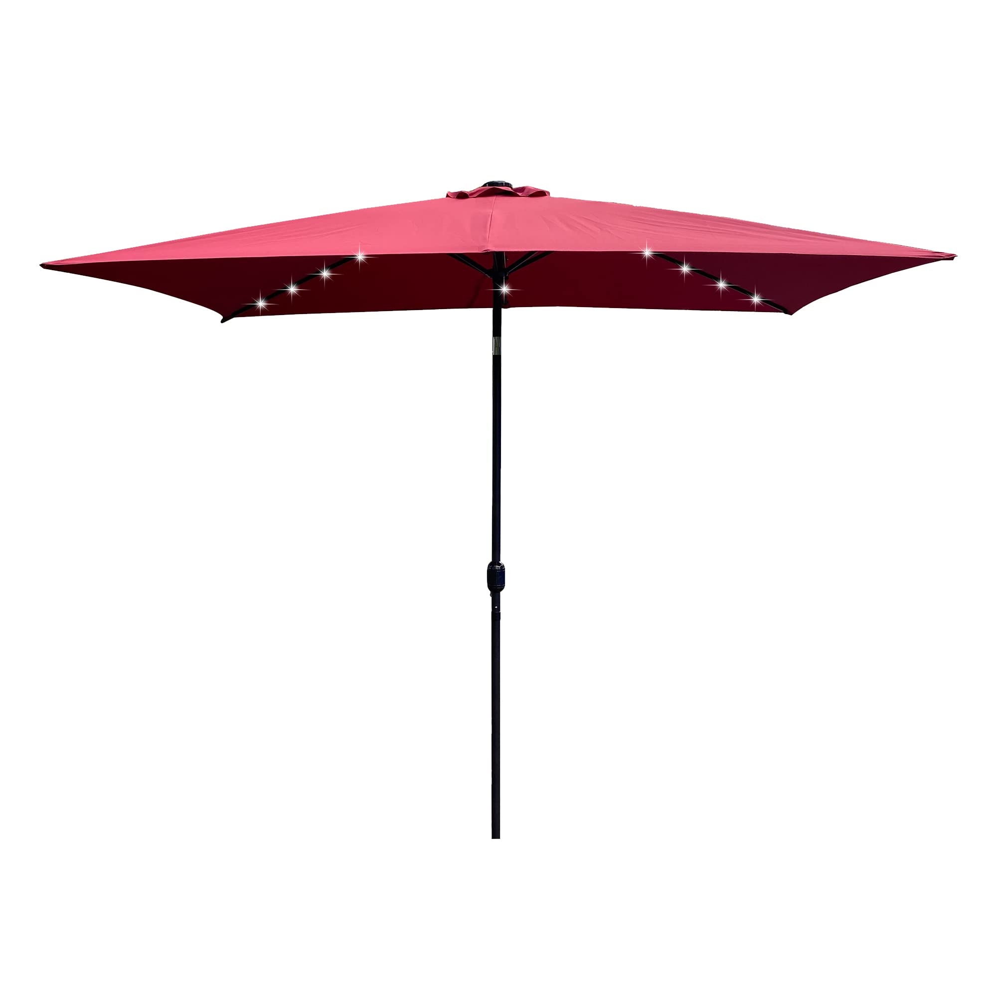 10 Ft x 6.5 Ft Rectangular Outdoor Patio Umbrella with Crank - UV Protection, Water Repellent & Weather Resistant - Durable 6-Sturdy Ribs Design for Backyard, Garden, Poolside & Outdoor Dining Areas - Fast 3-4 Day Delivery