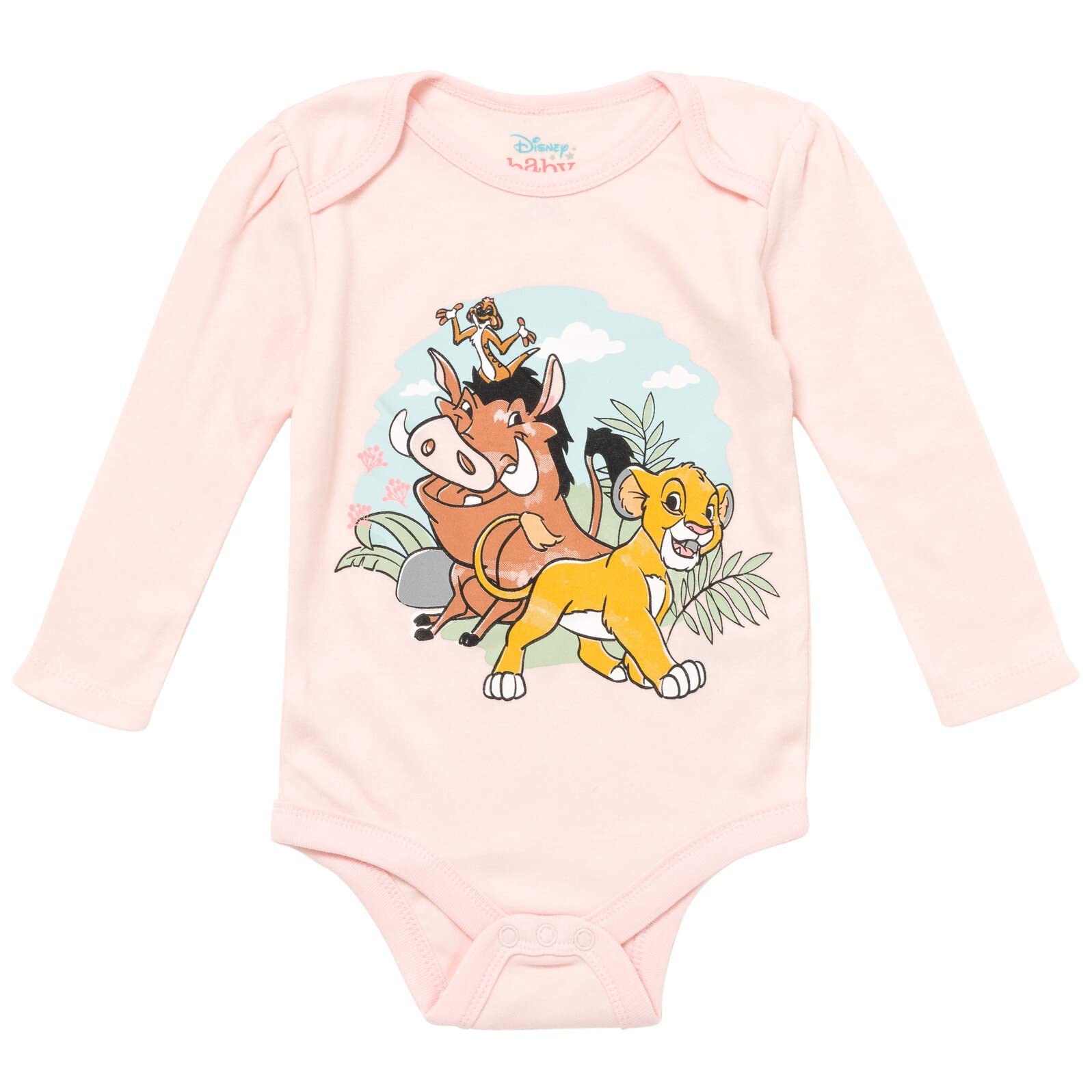 Disney Princess Baby Bodysuits 5-Pack - Lion King, 101 Dalmatians, Ariel & More | Newborn to Infant Cute Onesies for Girls | Perfect for Disney-Themed Parties, Photo Shoots & Everyday Wear