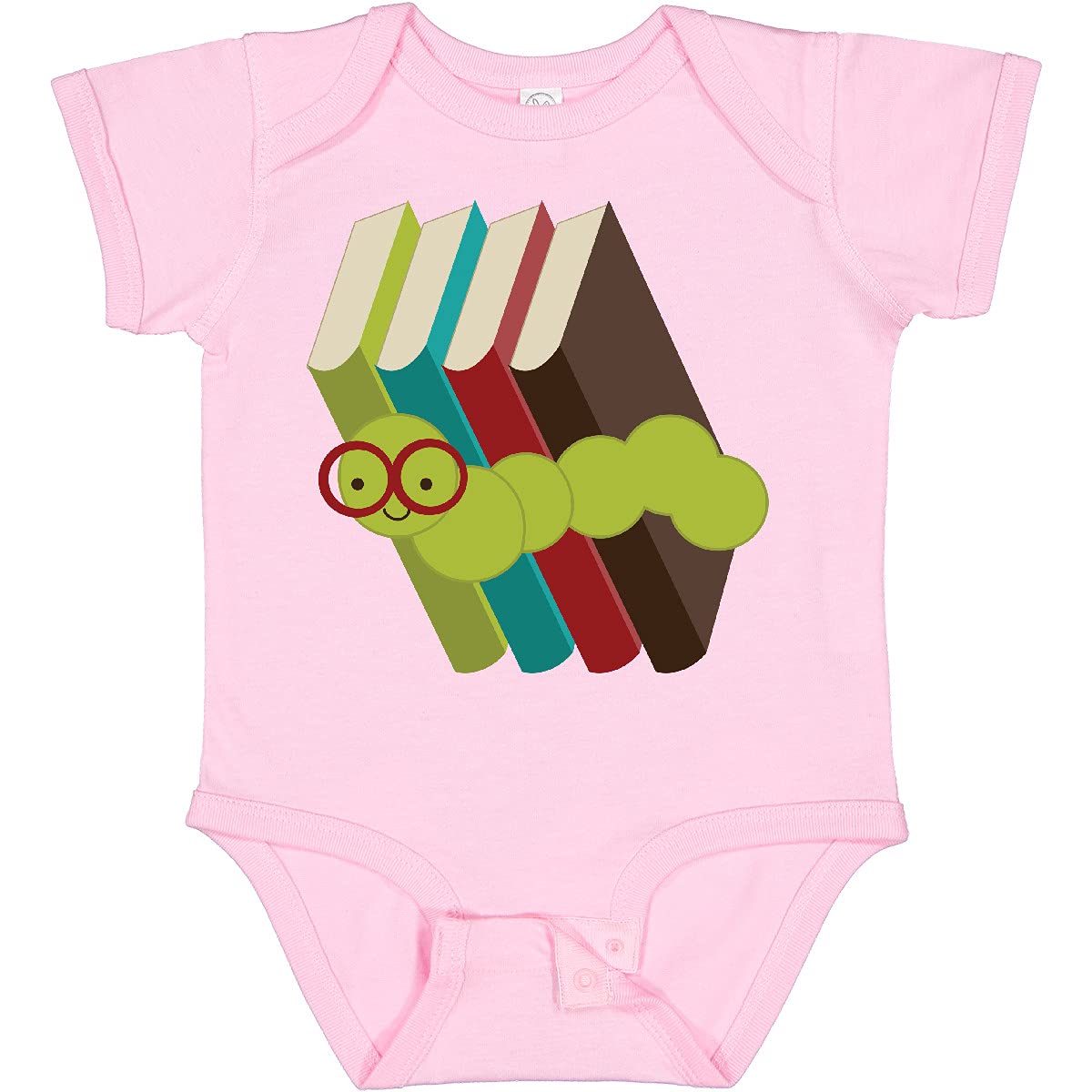 Inktastic Bookworm Books Reading Baby Bodysuit - Cute Infant Onesie for Book Lovers & Reading Enthusiasts - Perfect Gift for Baby Showers, Library Visits & Storytime