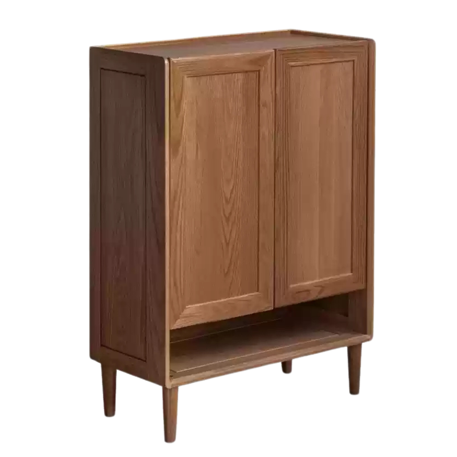 31.4x13.7x39.7 inch / 80x35x101cm / Walnut color / two-door shoe cabinet