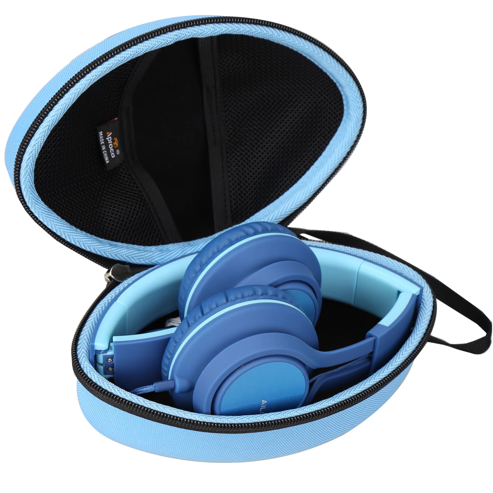 Aproca Hard Travel Storage Case for AILIHEN C8 & Tribit XFree Tune Headphones - Lightweight Foldable Protective Headphone Case (Blue) - Perfect for Travel, Commuting & Headphone Protection