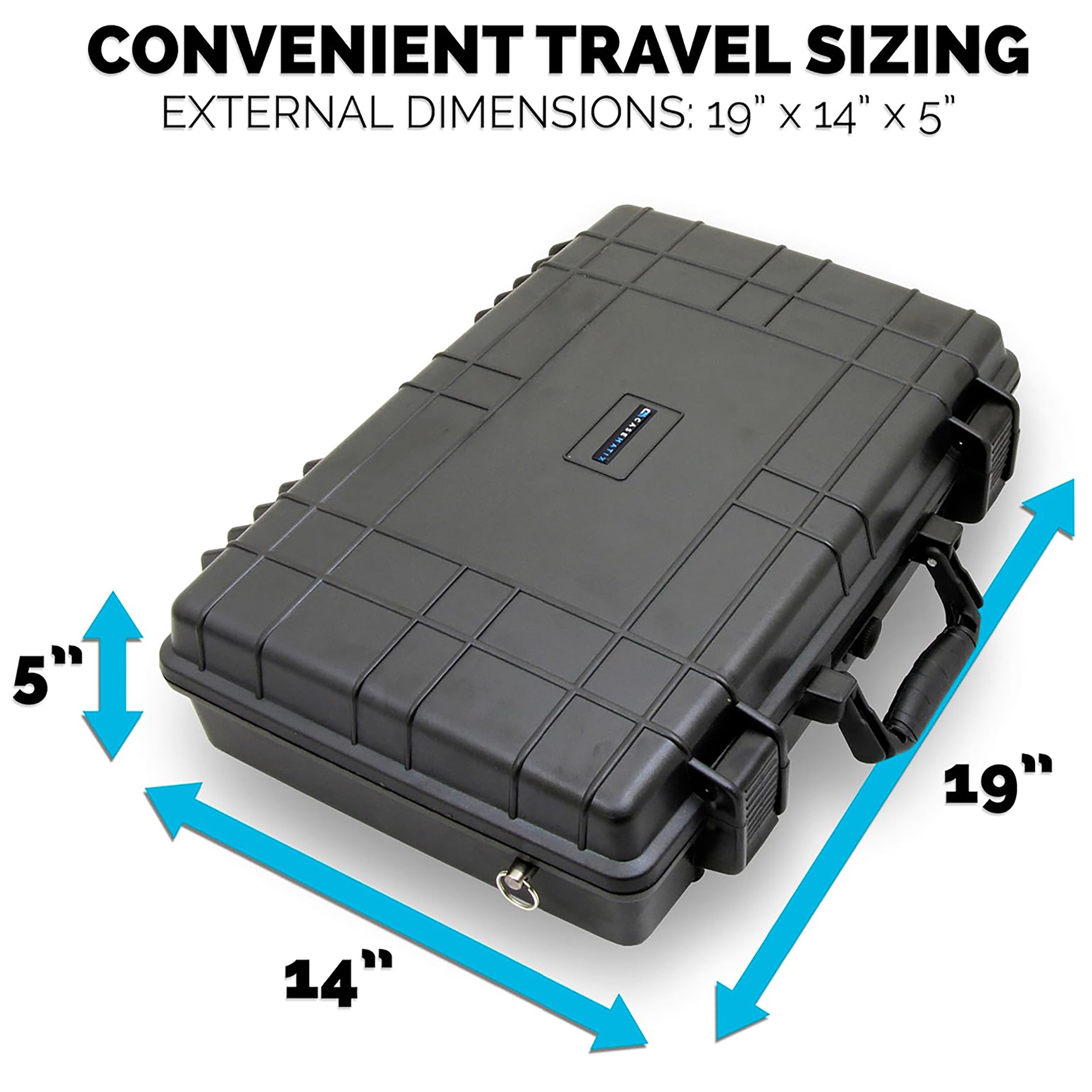 CASEMATIX 15.6-17 Inch Portable Monitor Case - Shockproof Travel Bag with Padded Foam for Gaming Monitors & Laptop Screens, Waterproof Protective Cover - Perfect for Business Travel, Gaming Events & Outdoor Use
