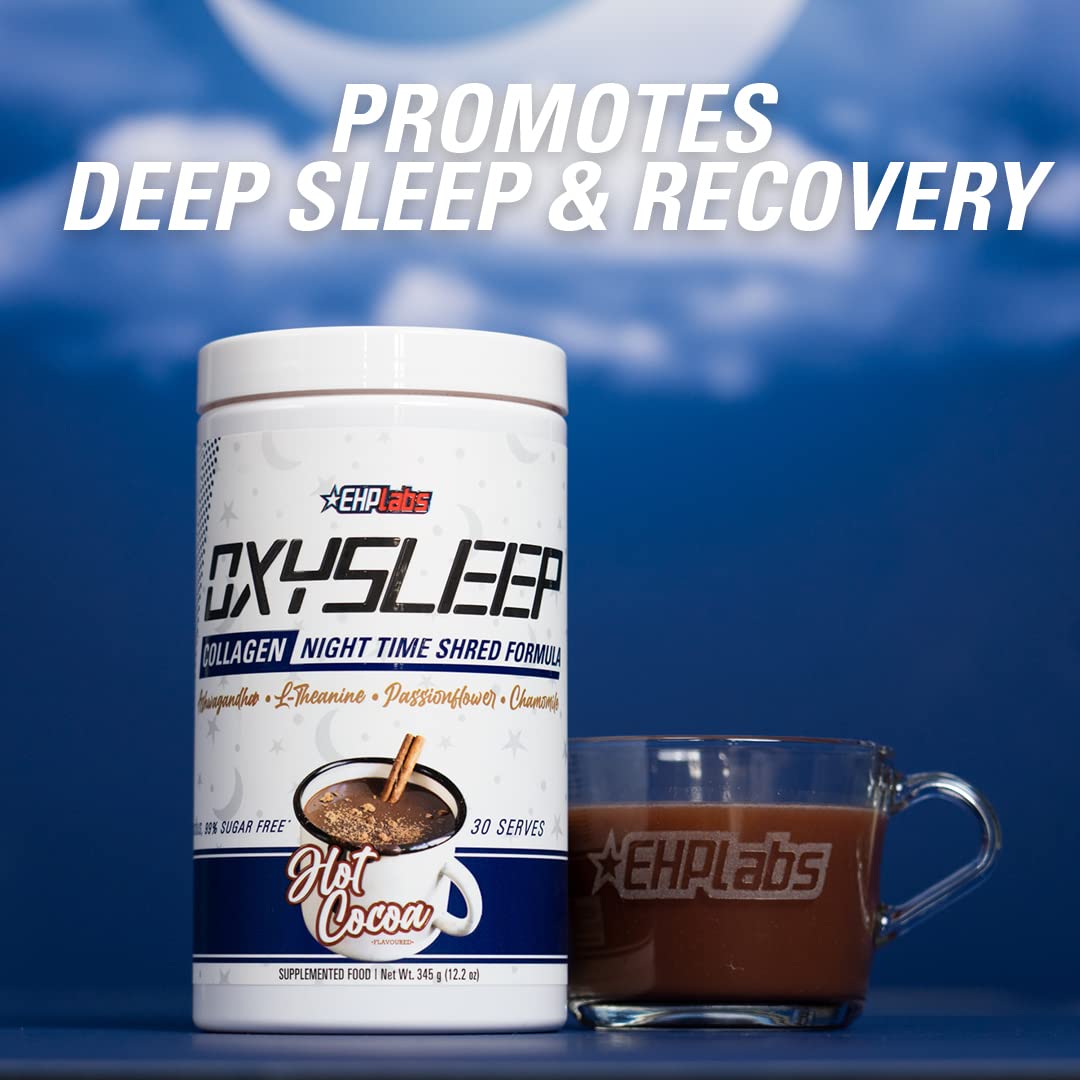 EHP Labs OxySleep Collagen 351g - Advanced Sleep Support Supplement with Collagen for Better Rest & Recovery | Perfect for Nighttime Use & Jet Lag Relief